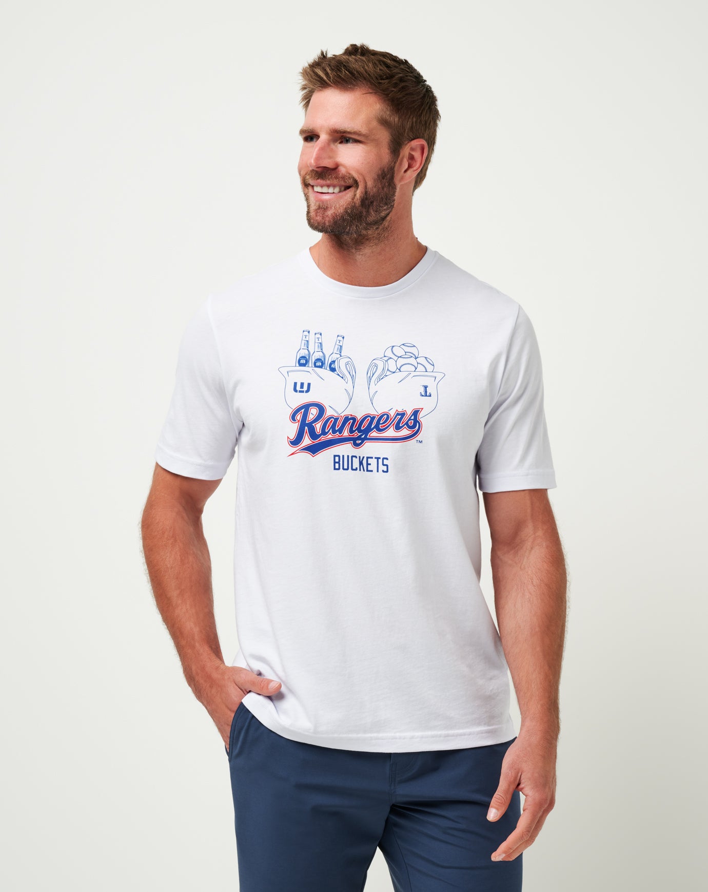 Lieve Van Gorp レザーカットソー　Tシャツ Texas Rangers Strike One Tee ∣ TravisMathew