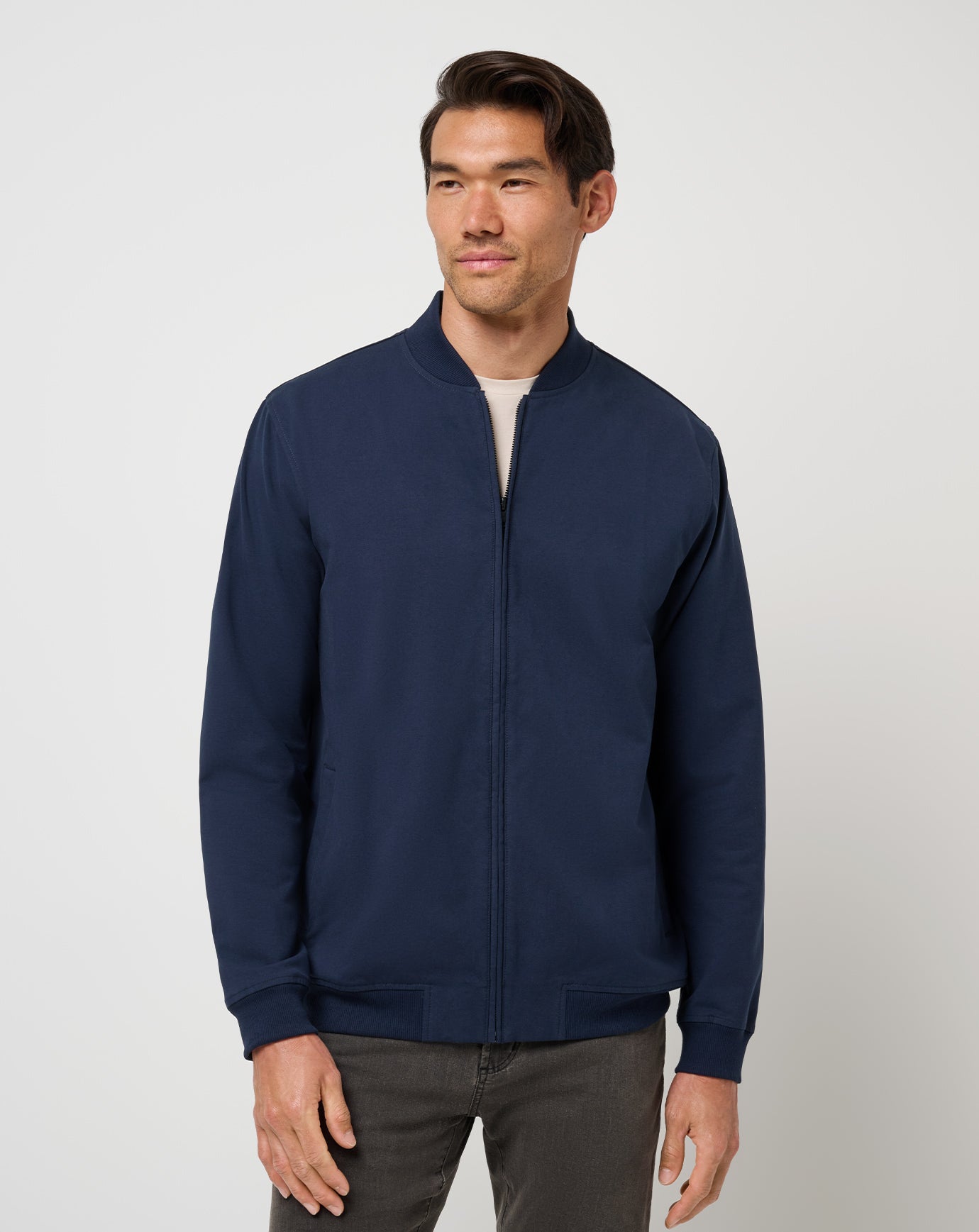 TRAVIS MATHEW ウィンドブレーカー　ネイビー XL 新品 Stretchknit Bomber Jacket ∣ TravisMathew