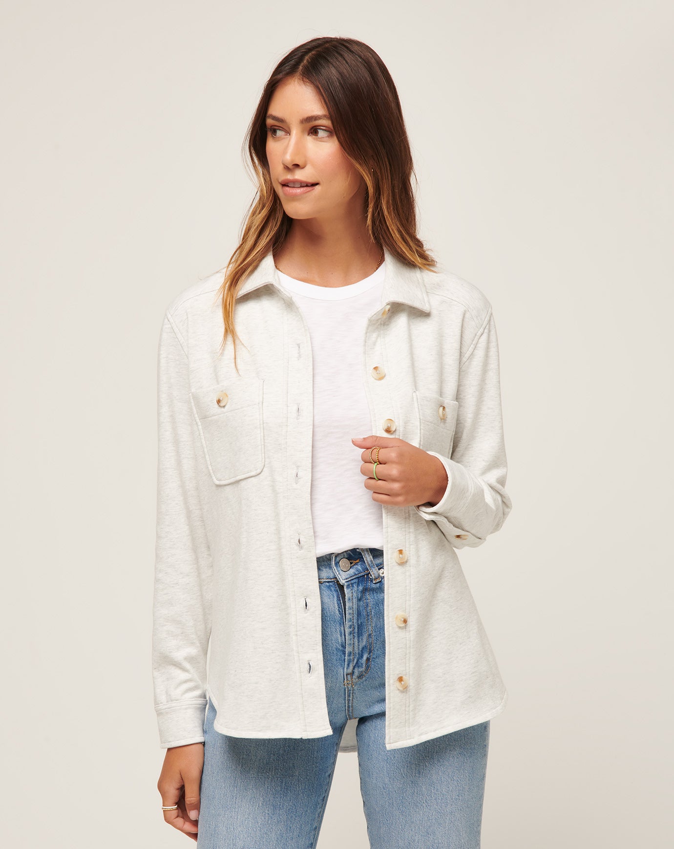 (取寄) トラヴィスマシュー レディース クラウド シャケット TravisMathew women Cloud Shacket Heather Light Grey Cloud Fleece Shacket ∣ TravisMathew