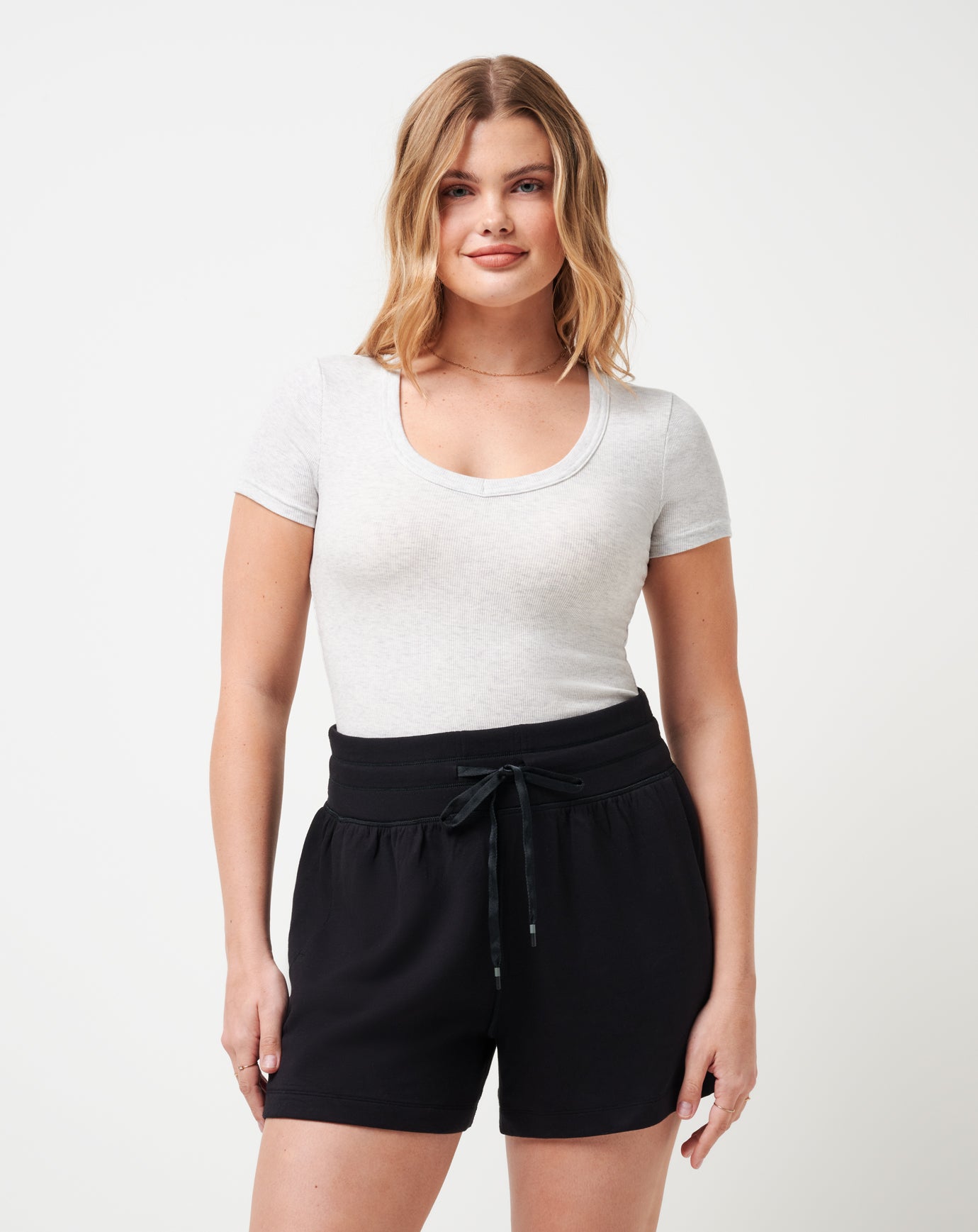 Cloud Rib Short Sleeve Top