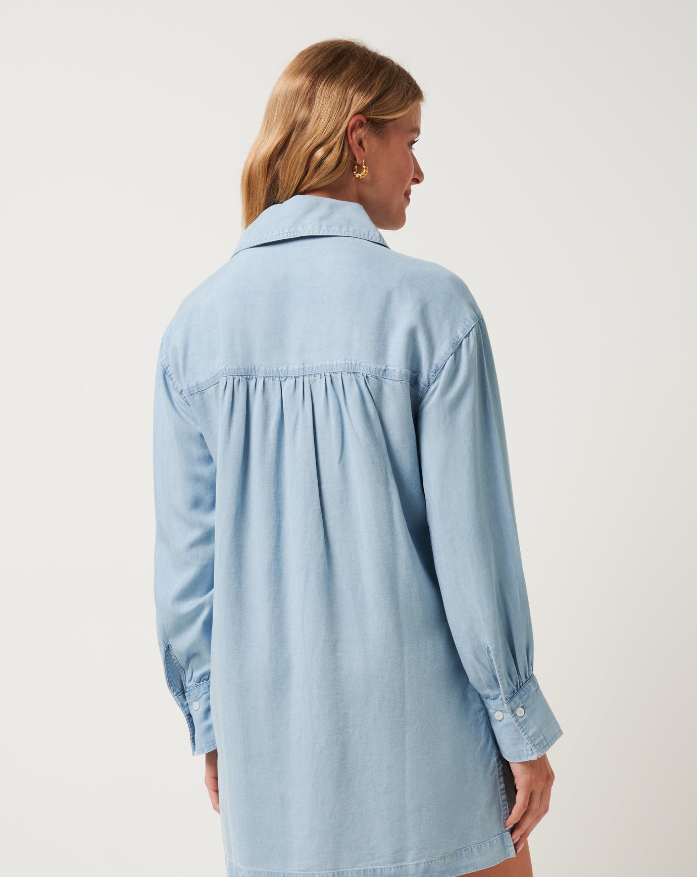 Chambray Shirt Dress image 4