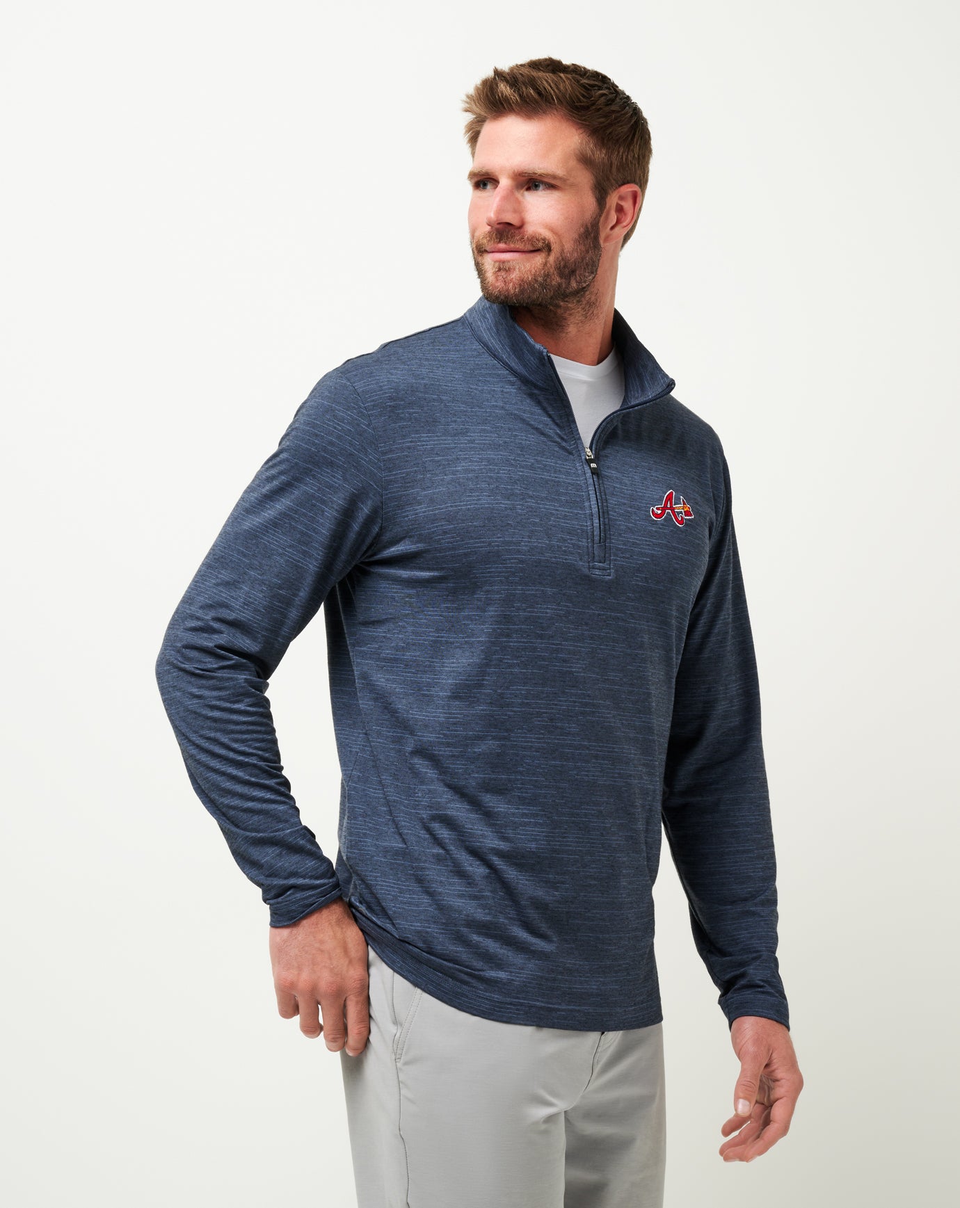 Atlanta Braves The Heater Quarter Zip ∣ TravisMathew