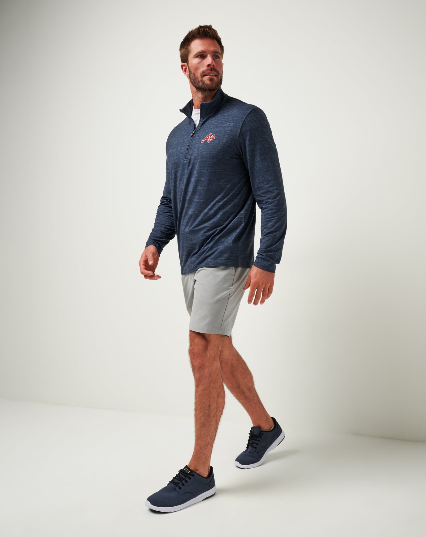 Atlanta Braves The Heater Quarter Zip ∣ TravisMathew