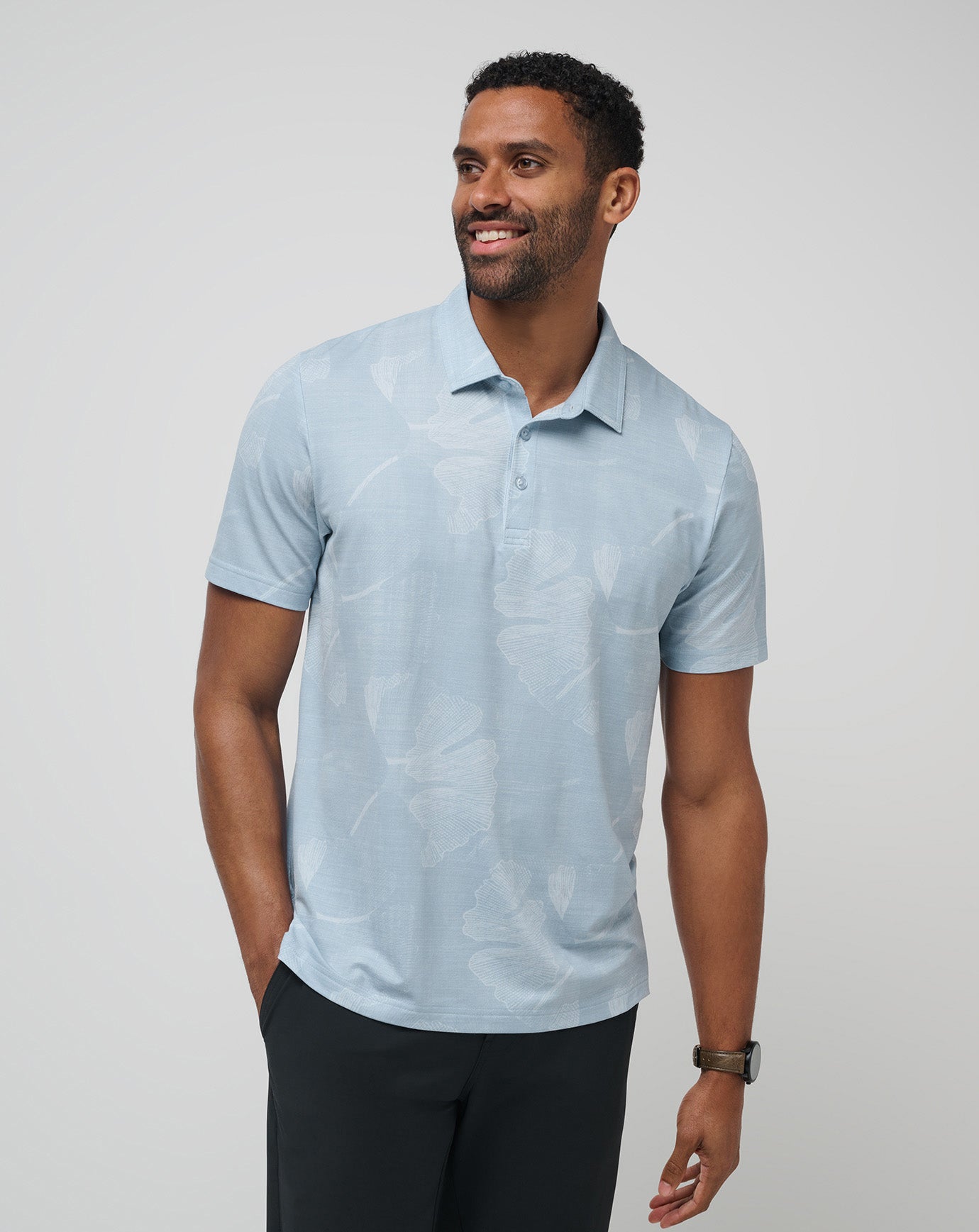 Featherweight Mist No Logo Polo