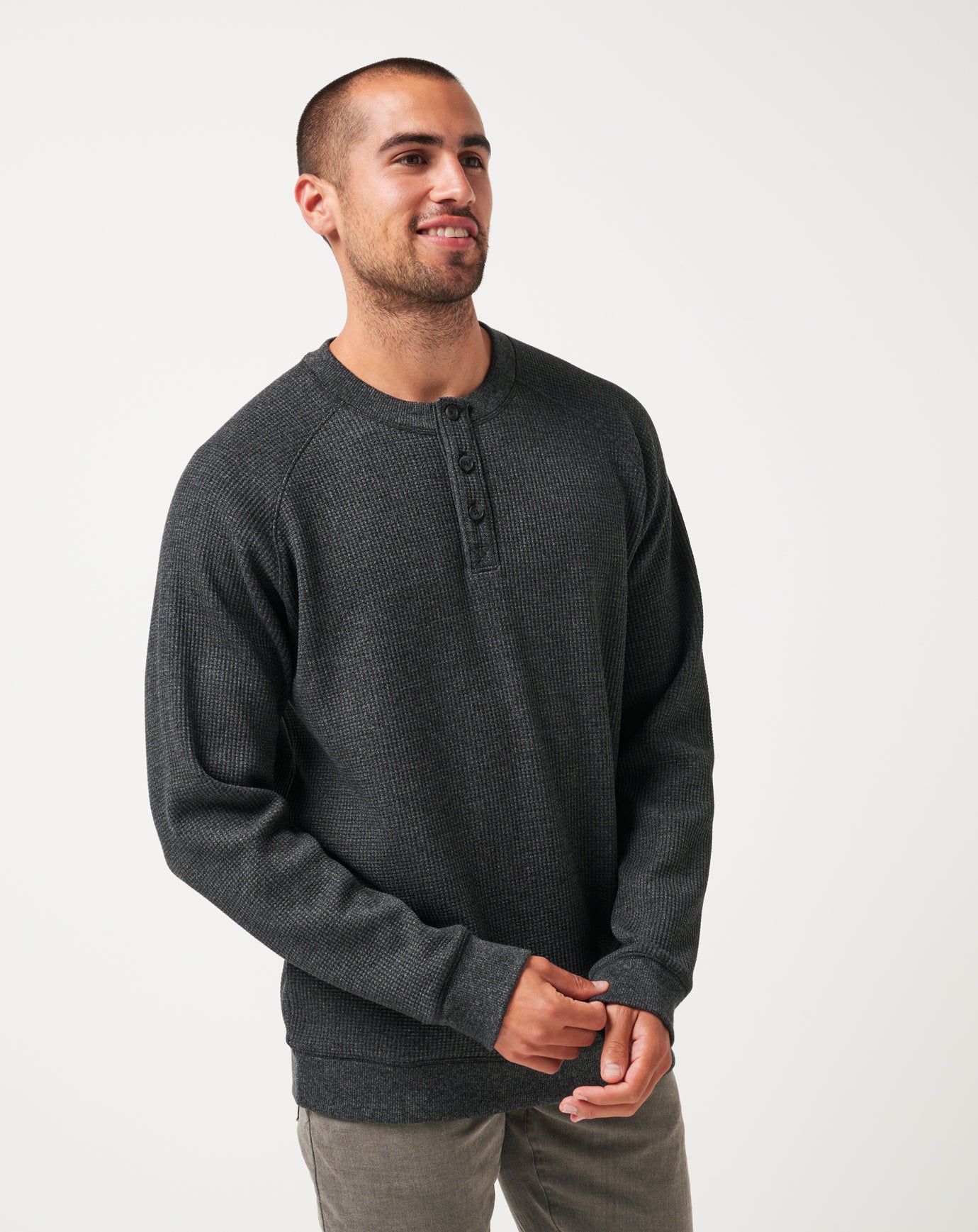 Storm Brew Cloud Waffle Henley image 2
