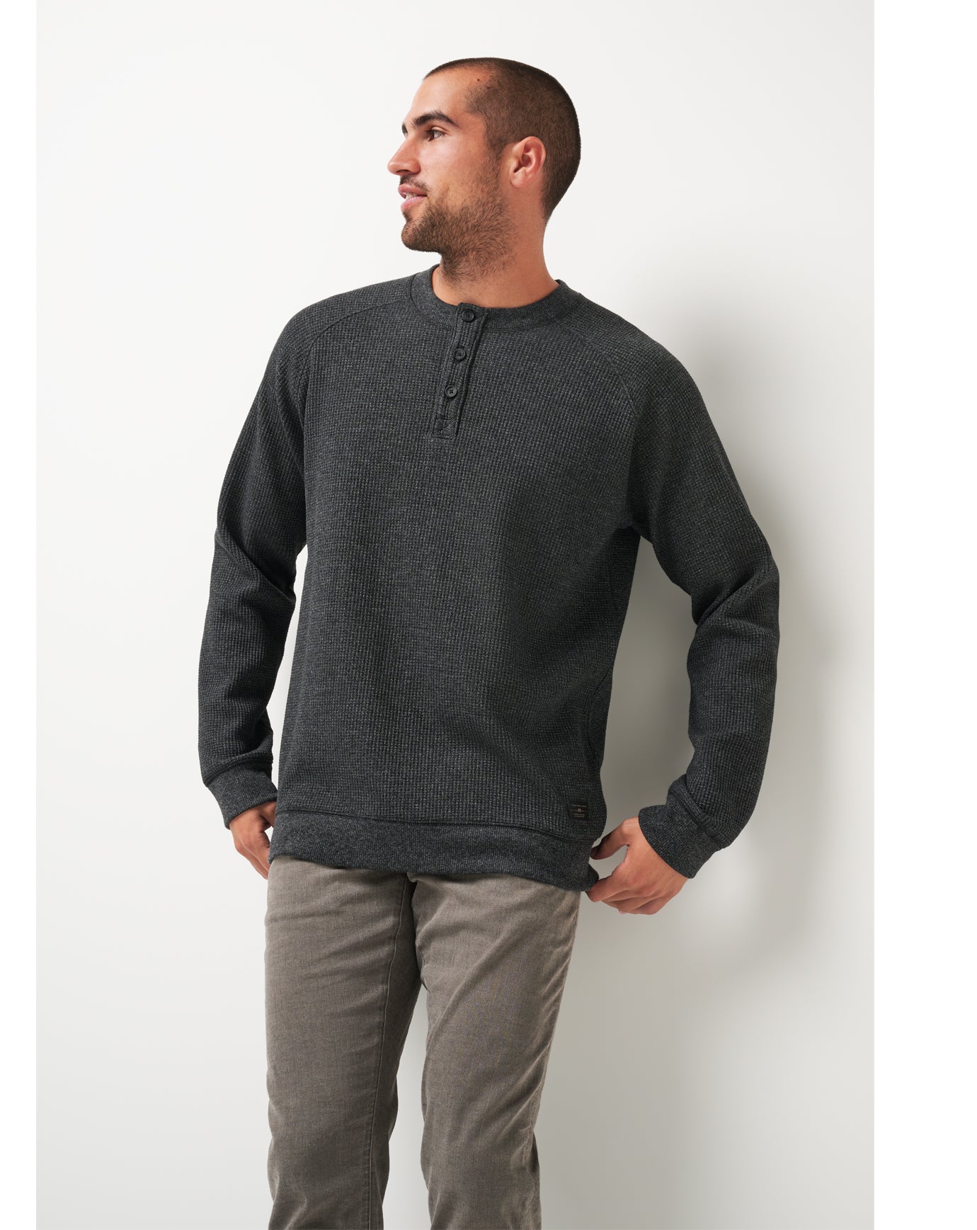 Storm Brew Cloud Waffle Henley image 5