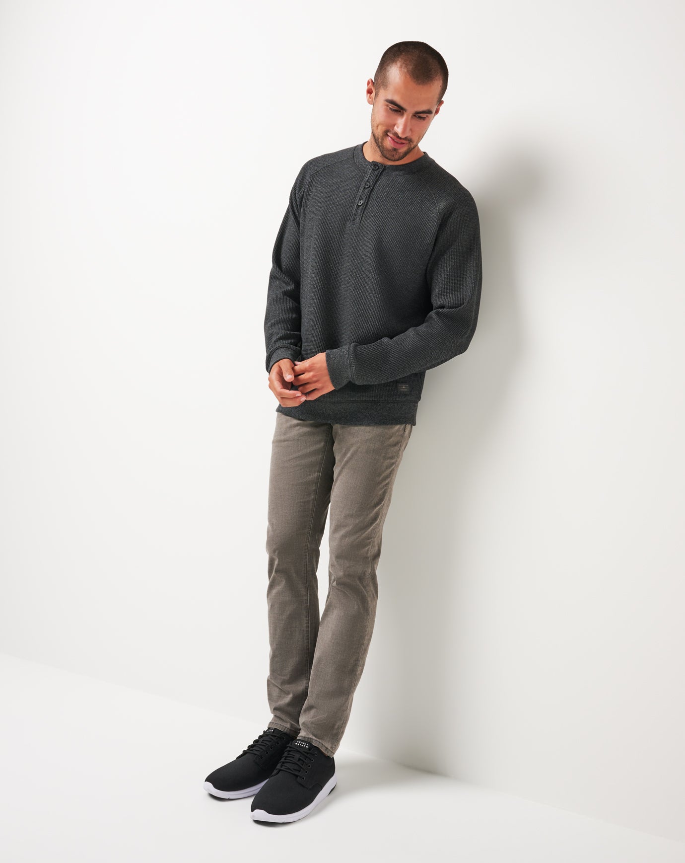 Storm Brew Cloud Waffle Henley image 6
