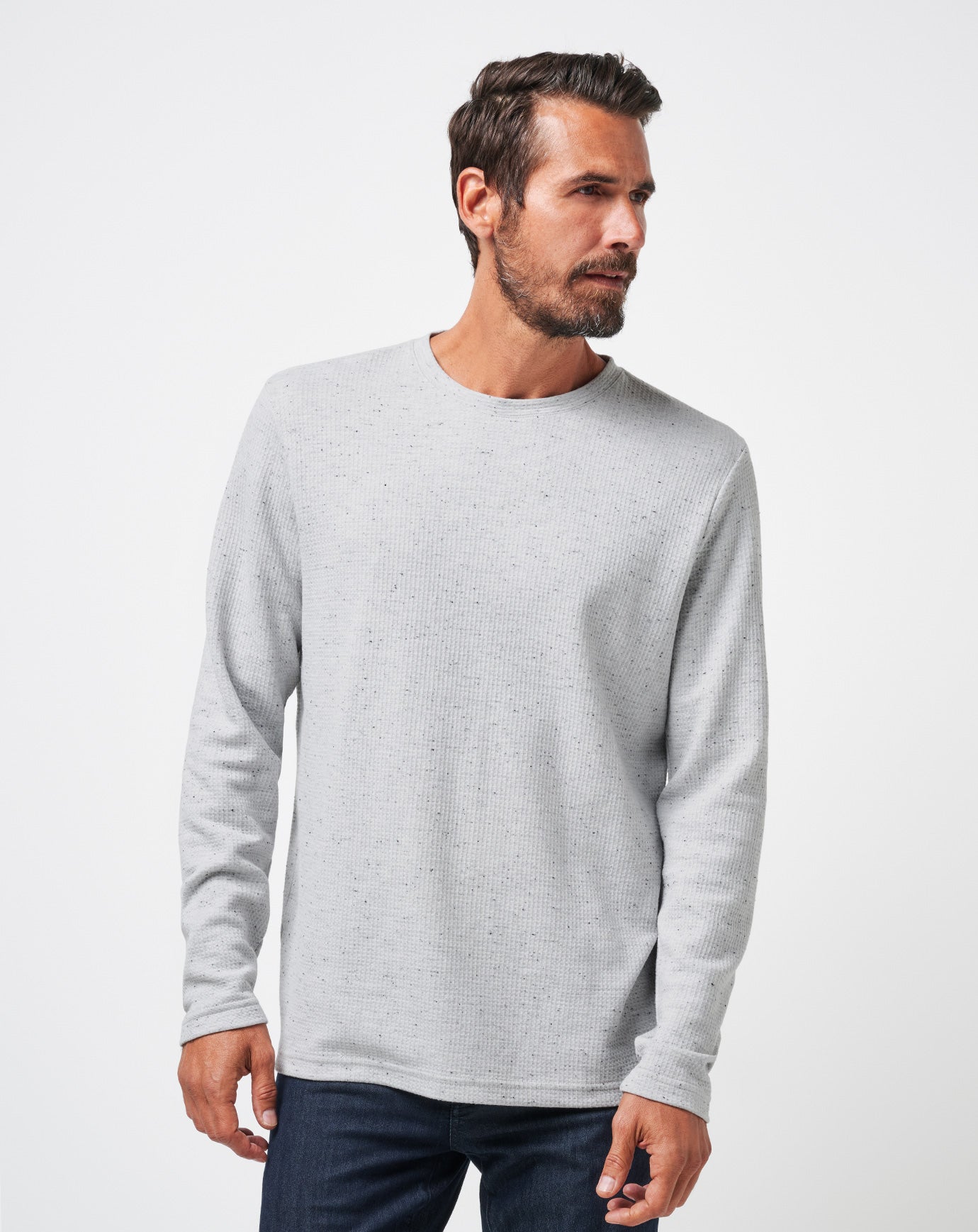 WAFFLE TEAM CREWNECK （M） Cloud Waffle Crew ∣ TravisMathew