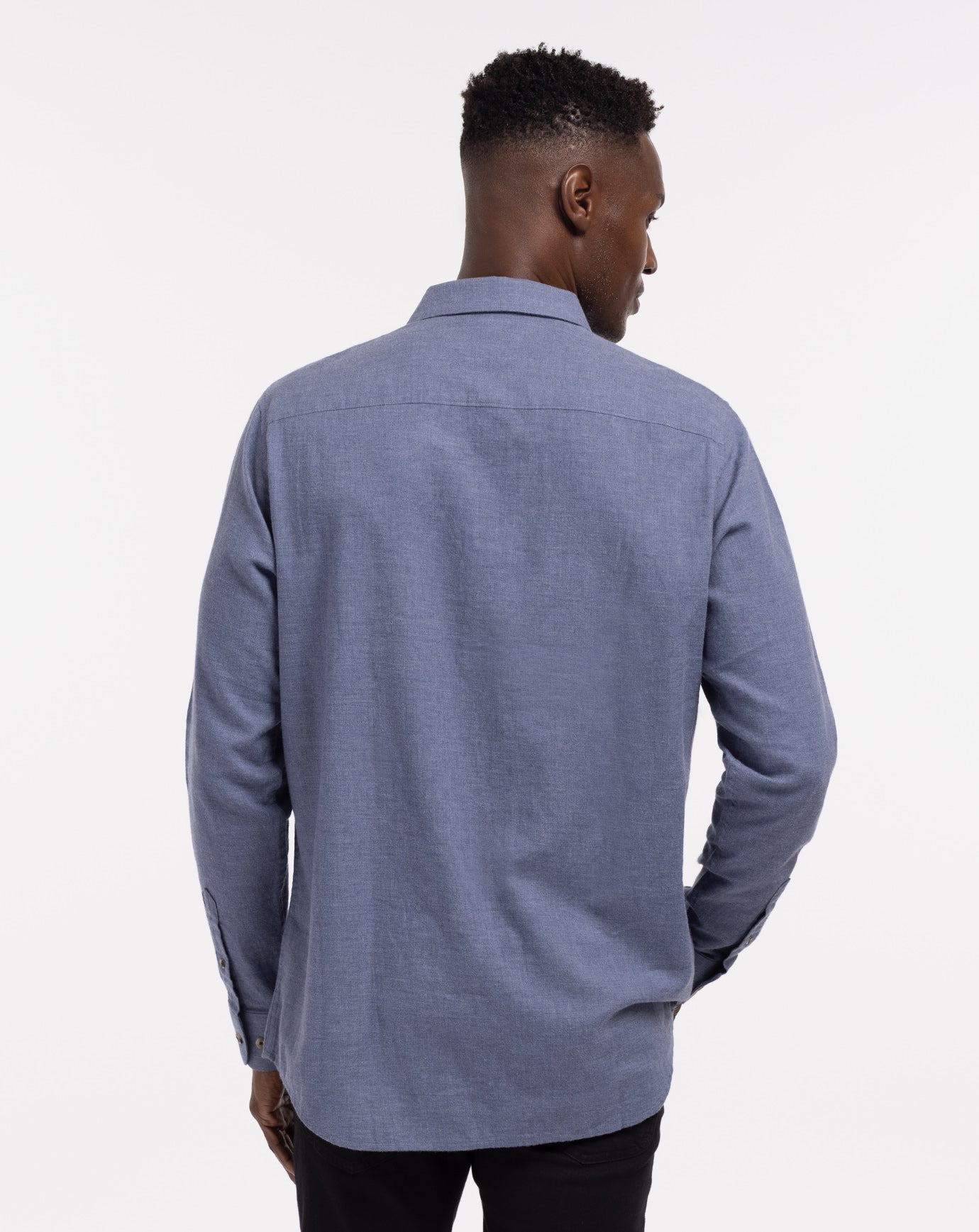 Cloud Flannel Button-Up