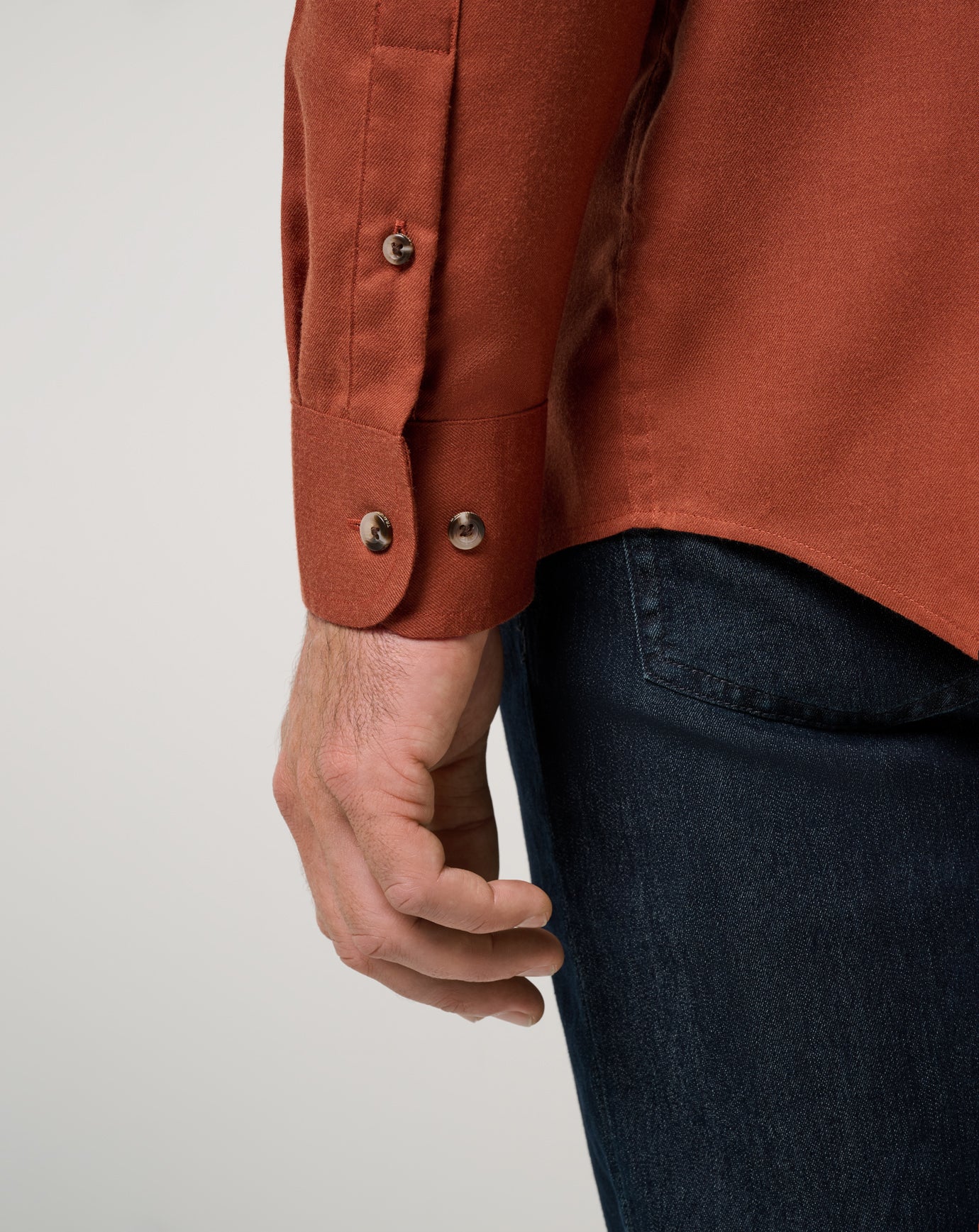 Cloud Flannel Button-Up