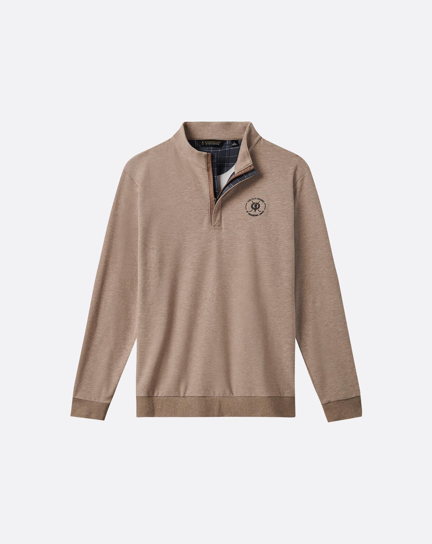 St Andrews Shadow Check Quarter Zip