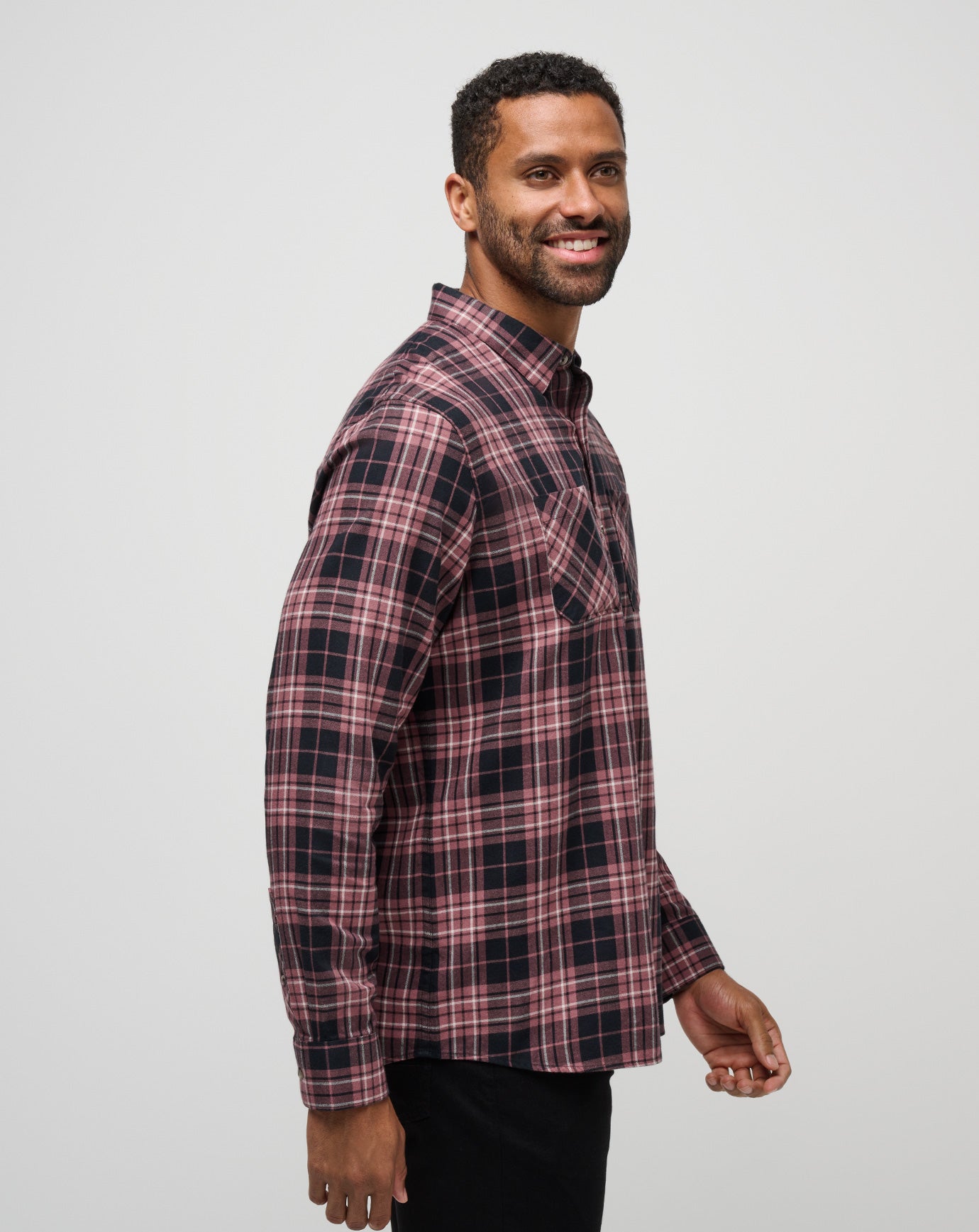 Cloud Flannel Plaid Button-Up image 2
