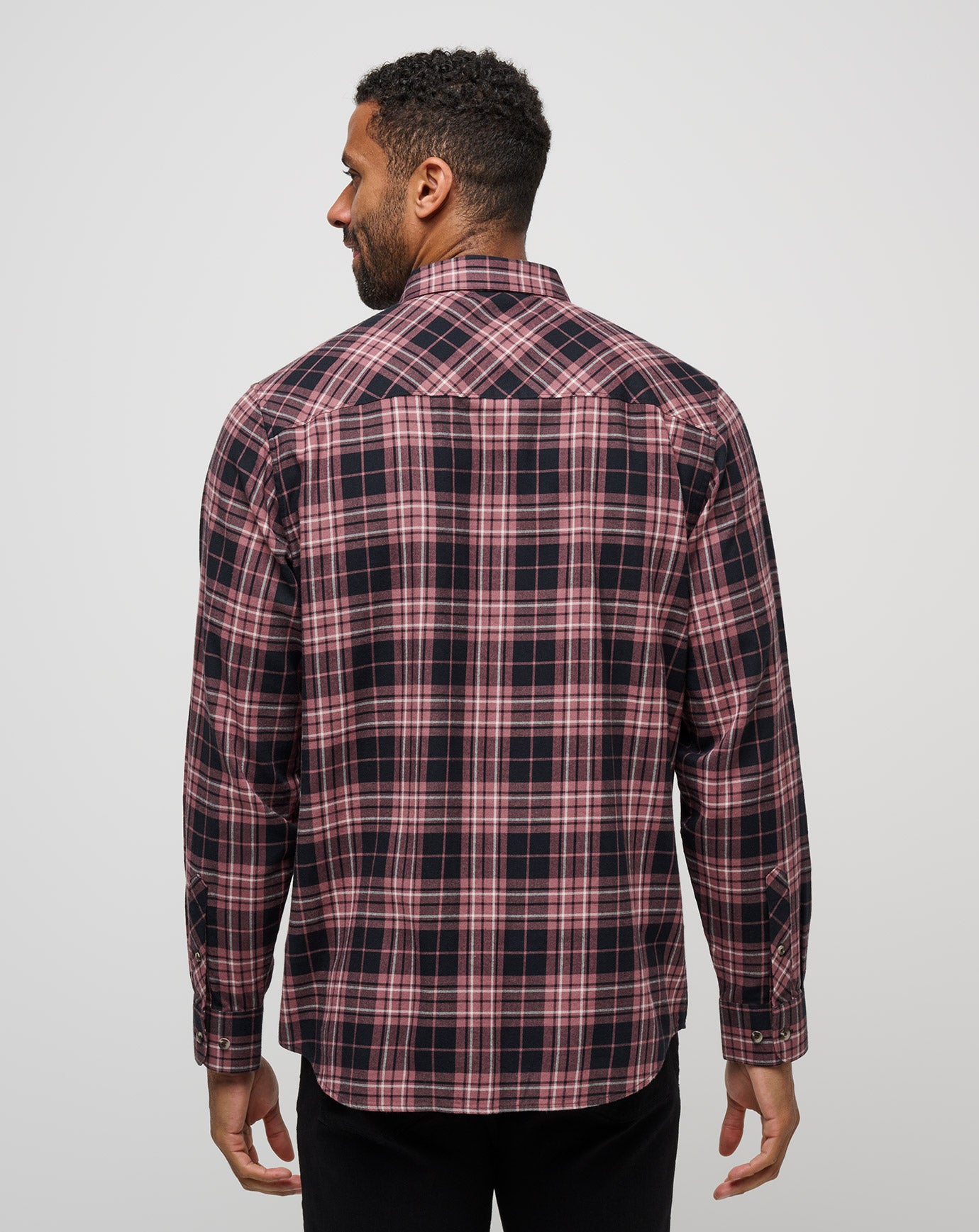 Cloud Flannel Plaid Button-Up image 3