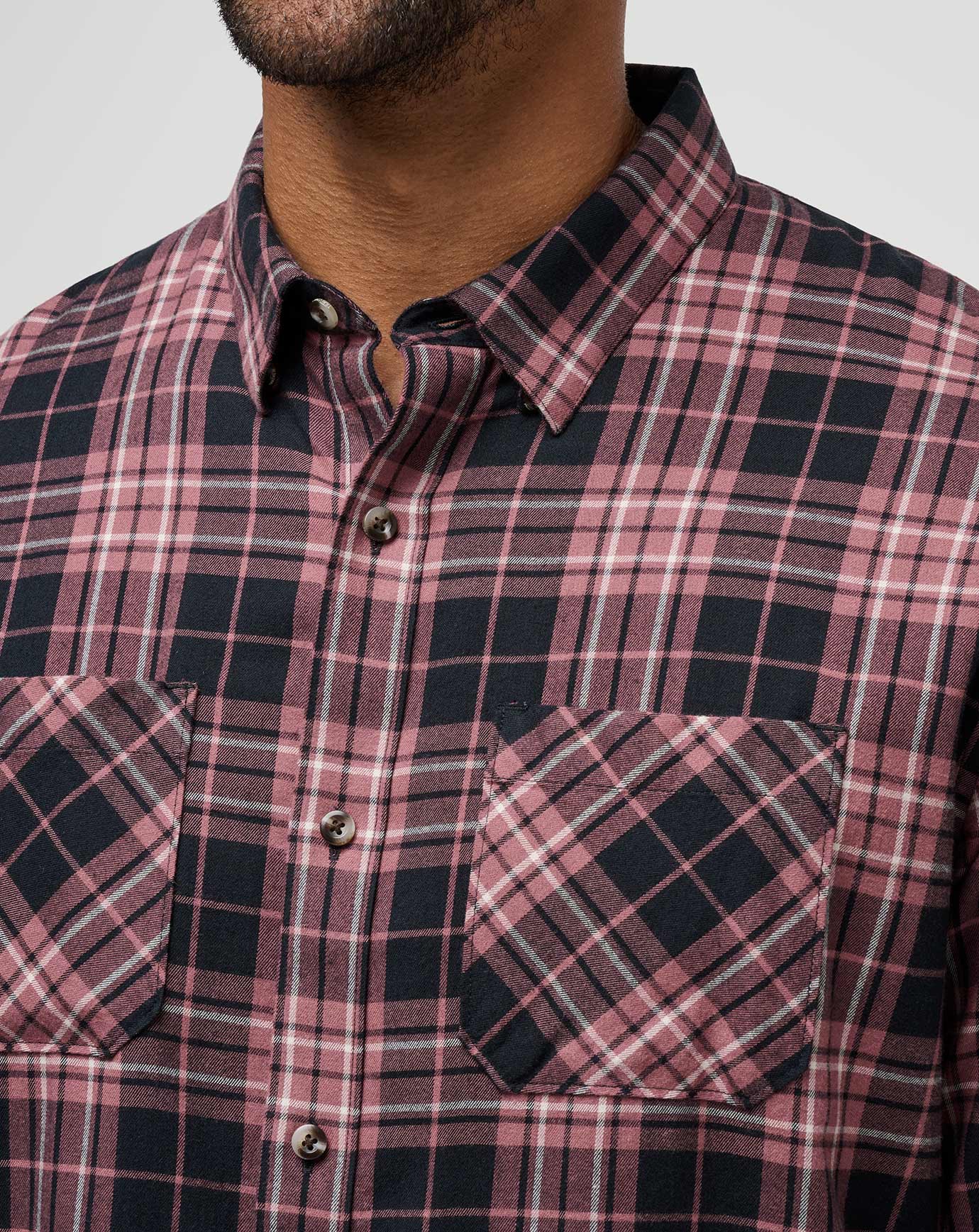 Cloud Flannel Plaid Button-Up image 4