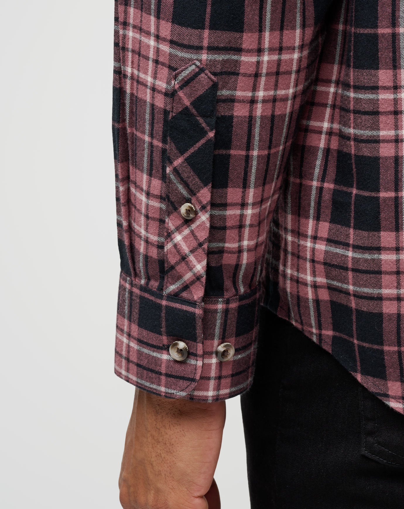 Cloud Flannel Plaid Button-Up image 5