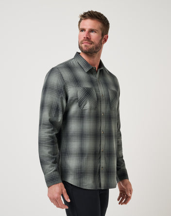 Cloud Flannel Plaid Button-Up image 2
