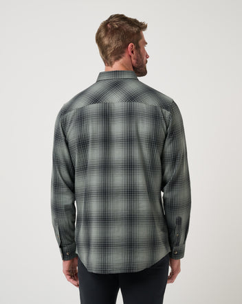 Cloud Flannel Plaid Button-Up image 3