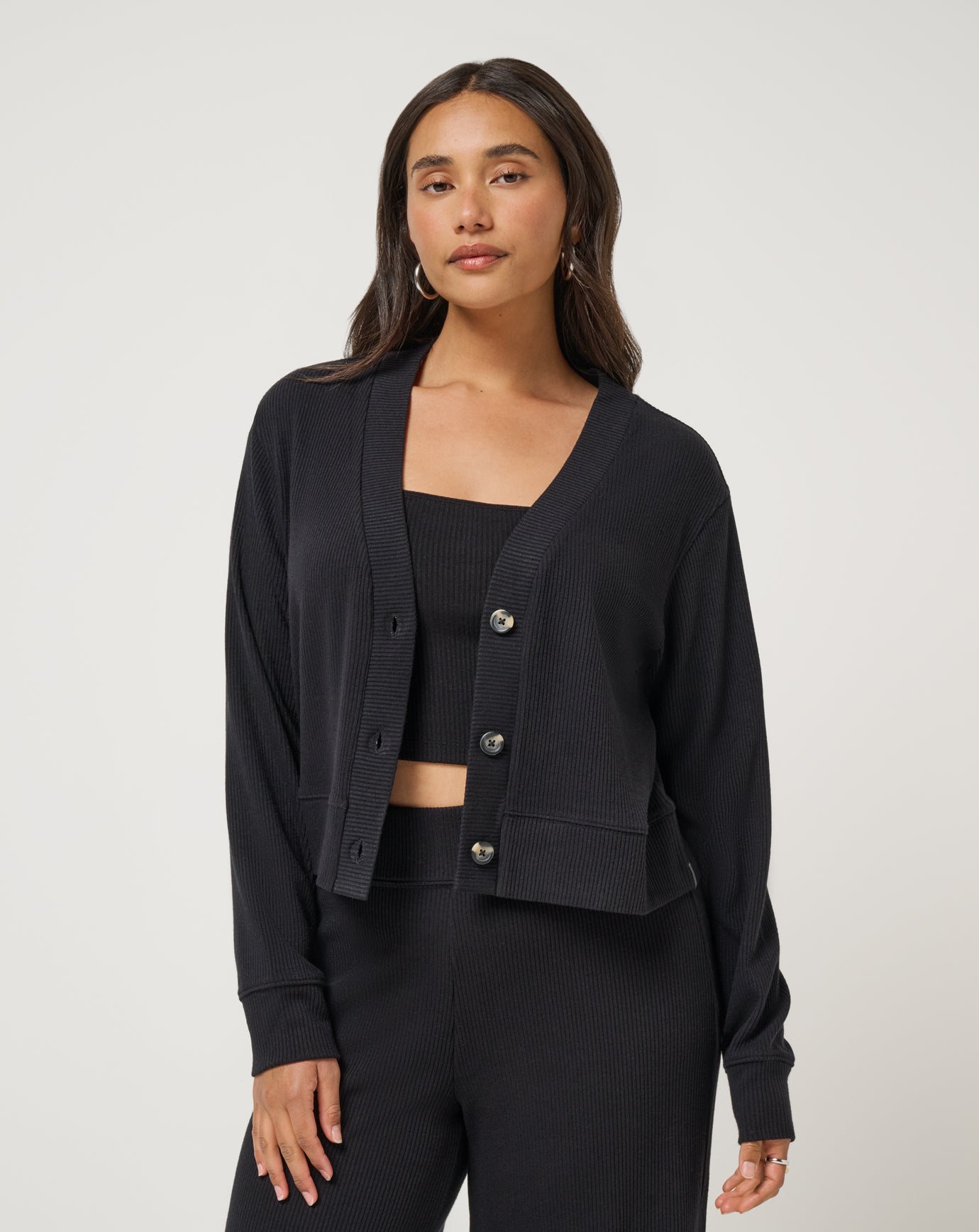 トップス commesi Cardigan Tee (Black) TOPS – COMME SI STUDIO