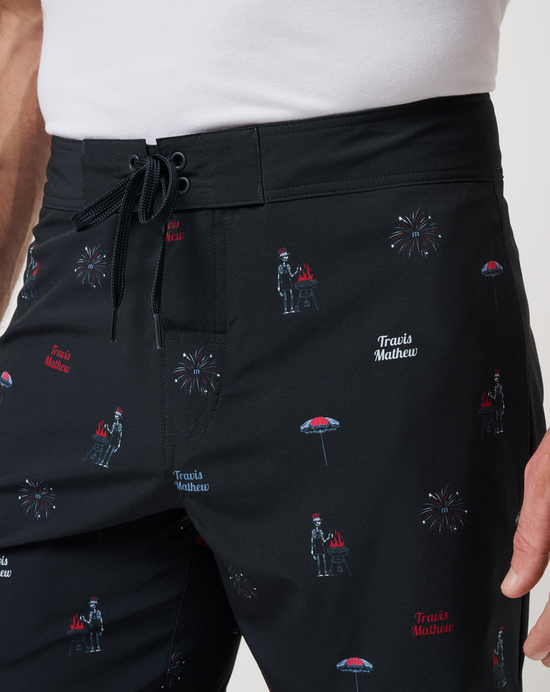 Red White And Booyah Boardshort