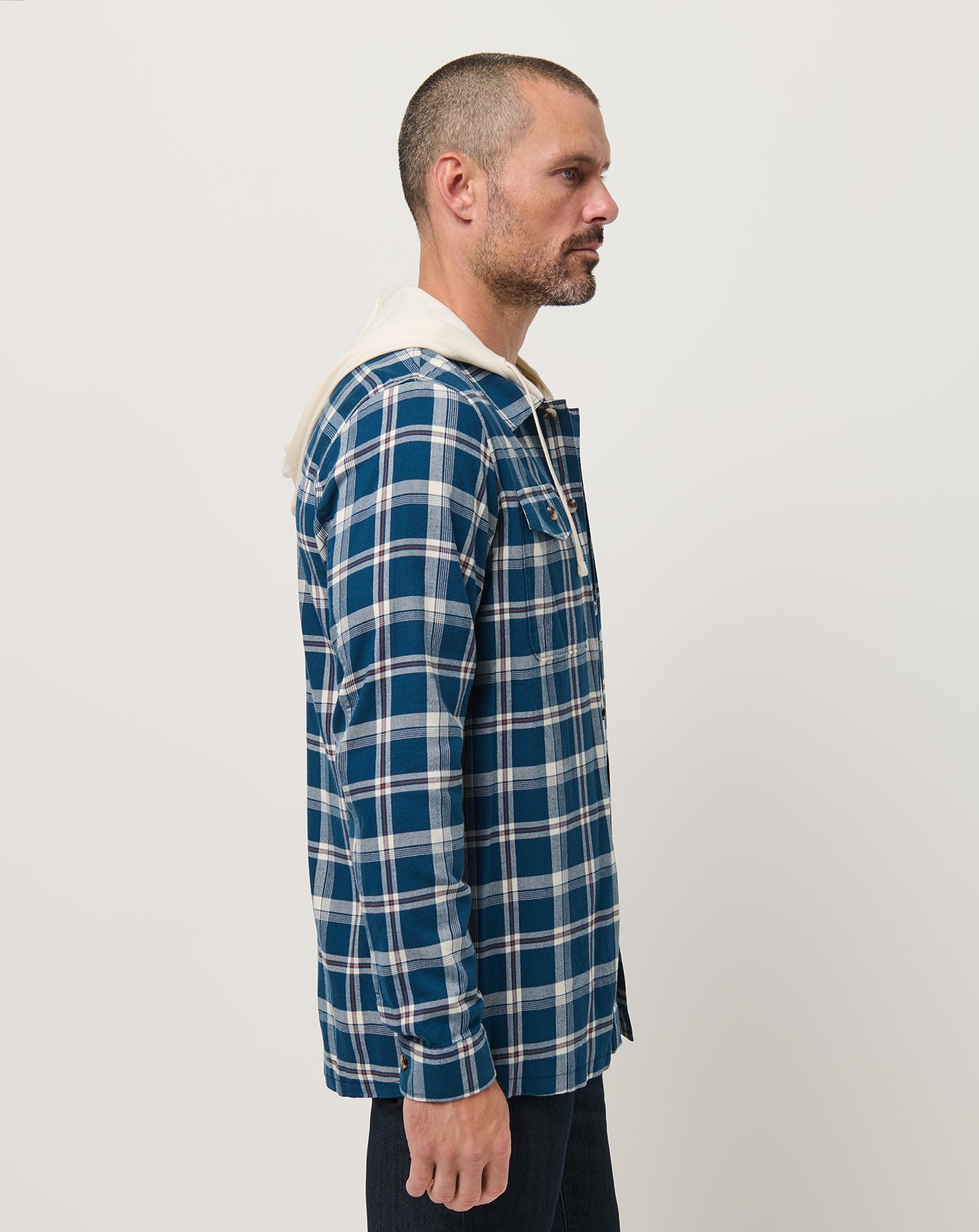 Cloud Flannel Hooded Button-Up image 2
