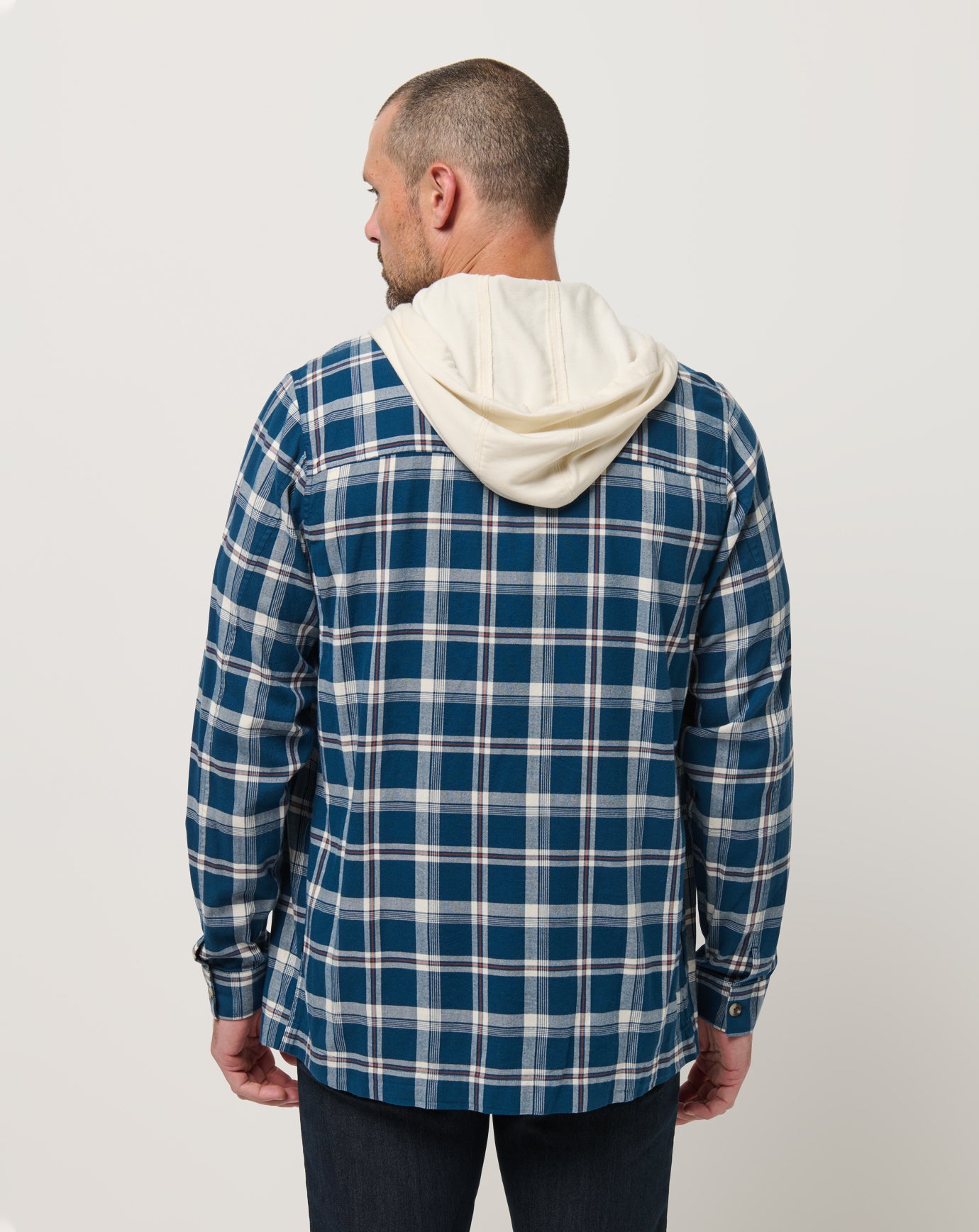 Cloud Flannel Hooded Button-Up image 3