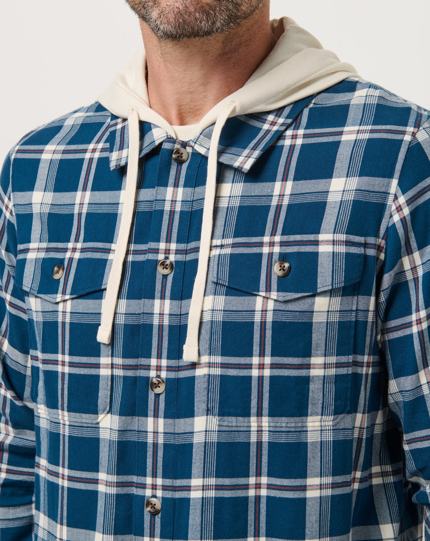 Cloud Flannel Hooded Button-Up image 4