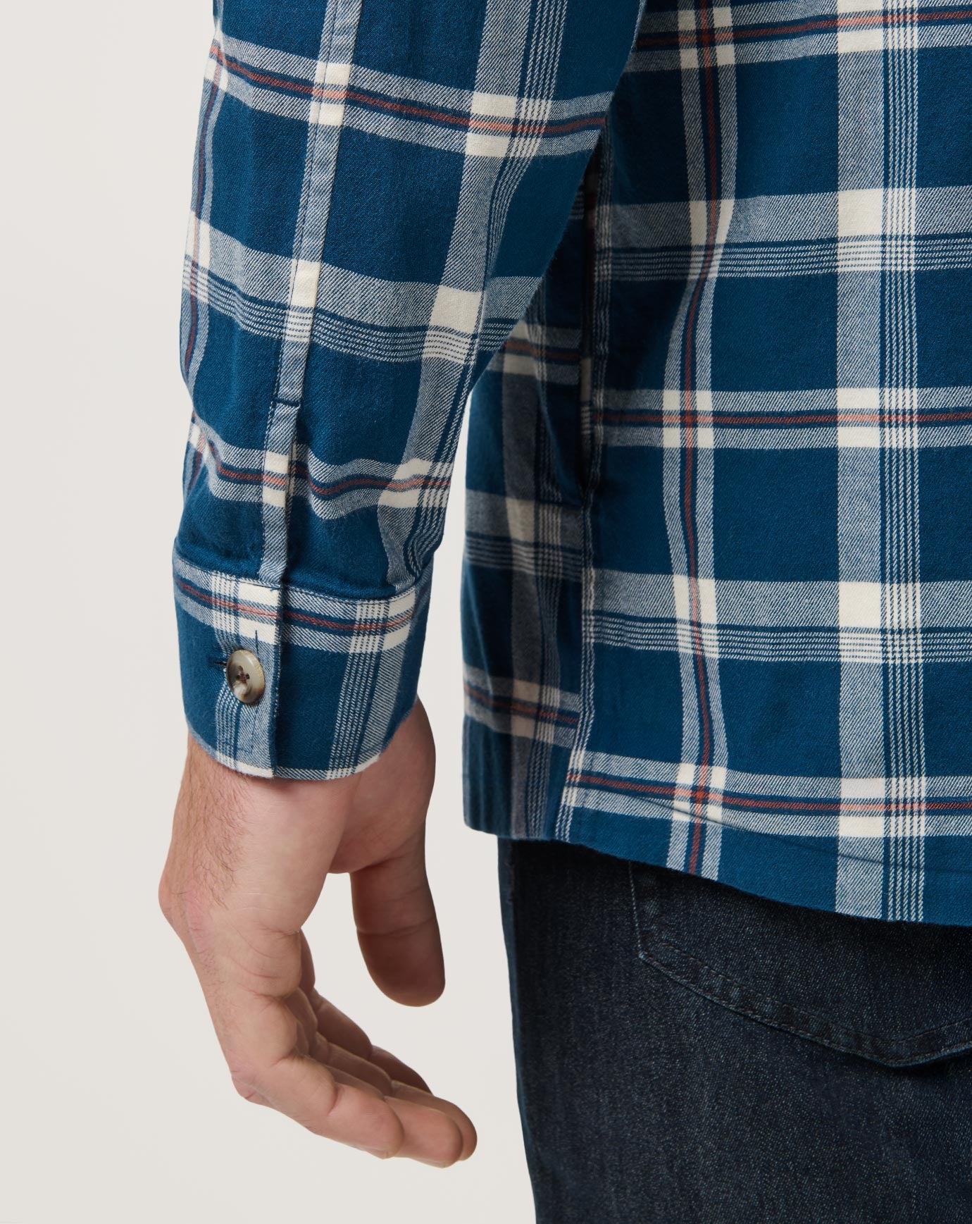 Cloud Flannel Hooded Button-Up image 7