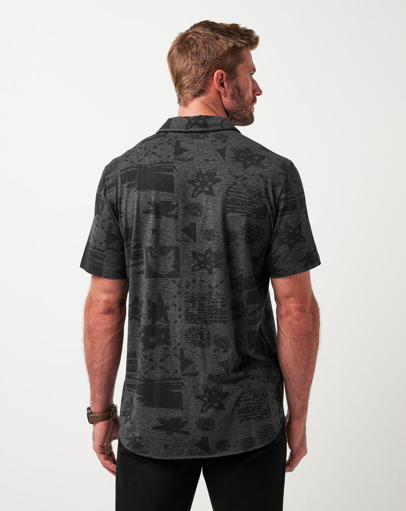 Knit Gravitation Button-Up