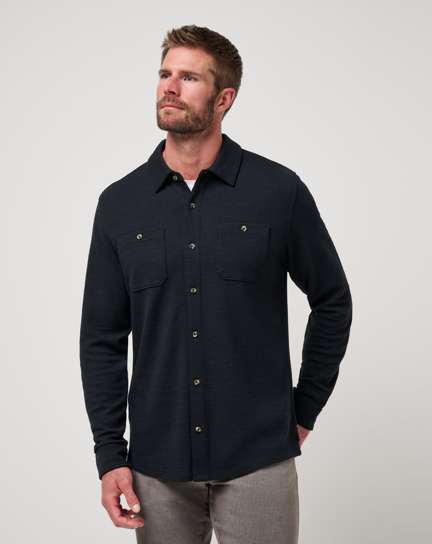 Cloud Waffle Button-Up