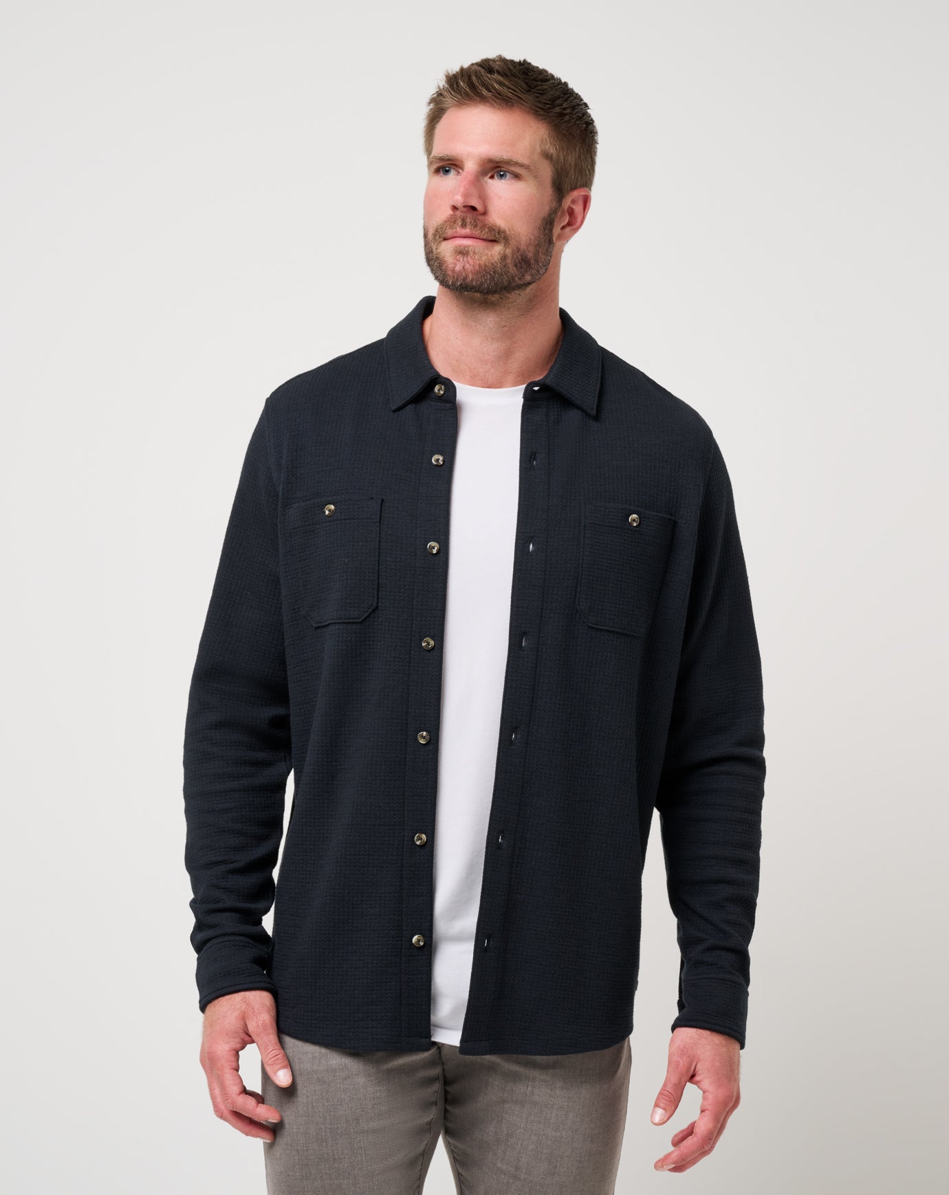 Cloud Waffle Button-Up