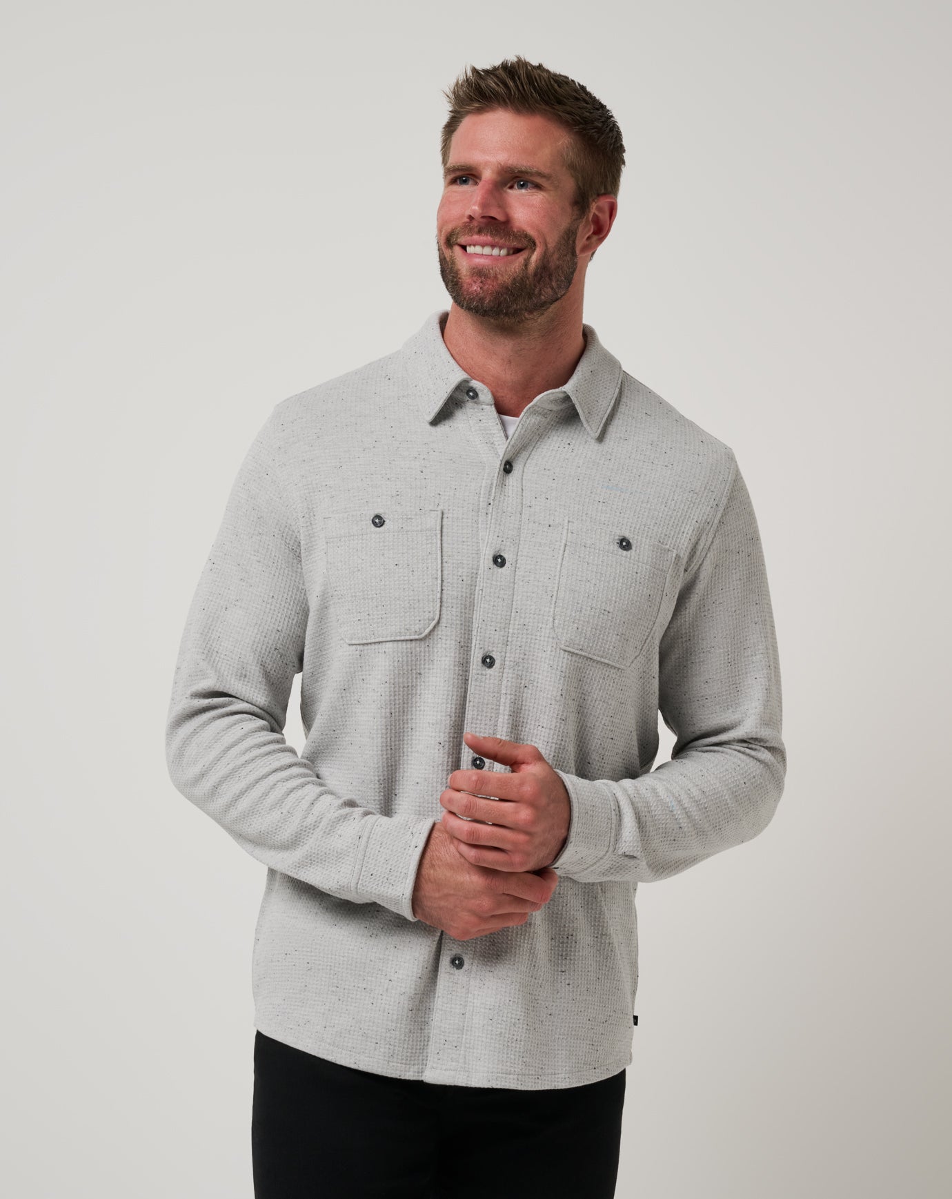 Cloud Waffle Button-Up