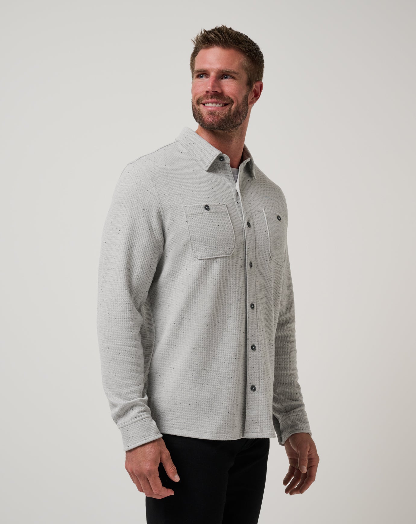 Cloud Waffle Button-Up