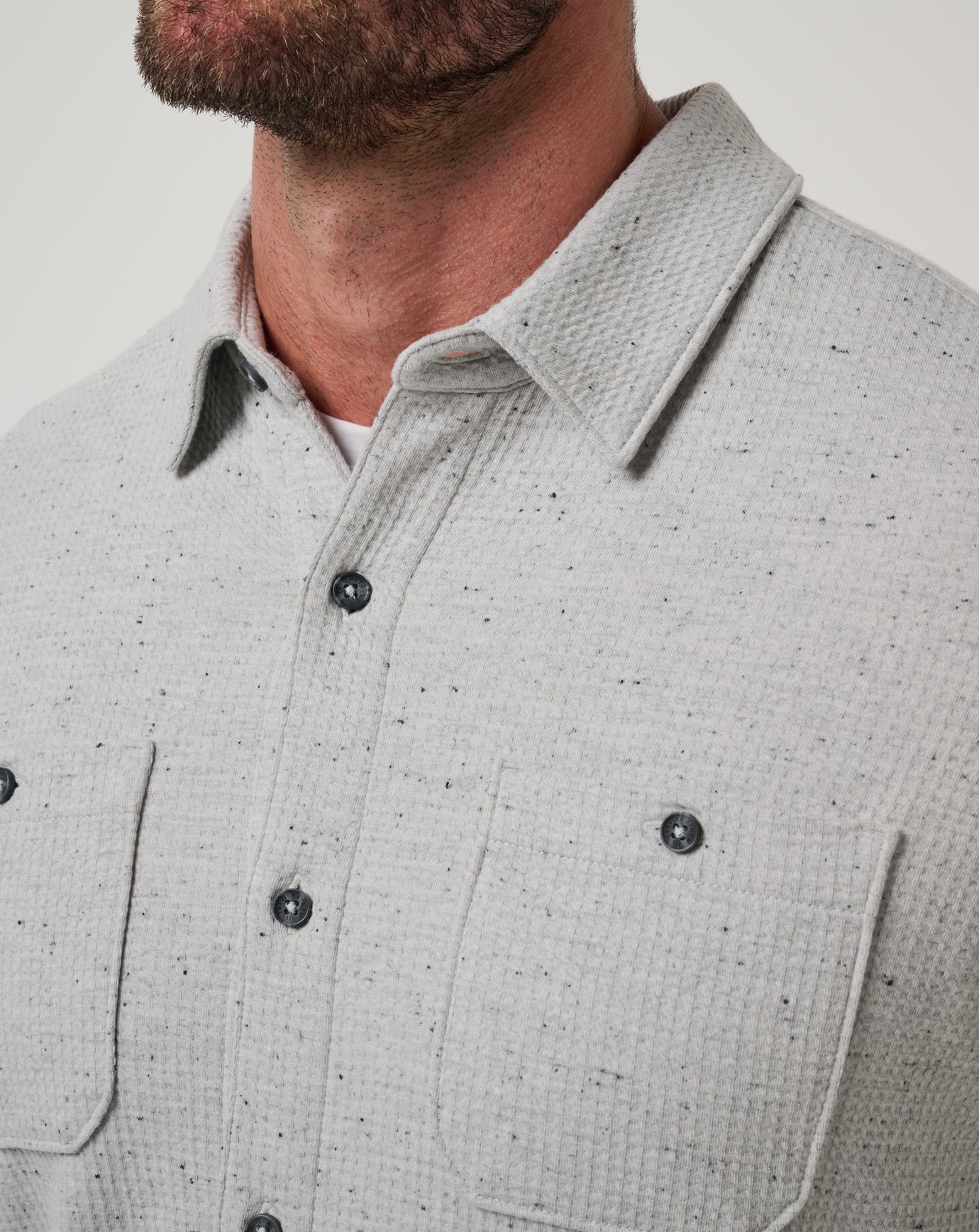 Cloud Waffle Button-Up