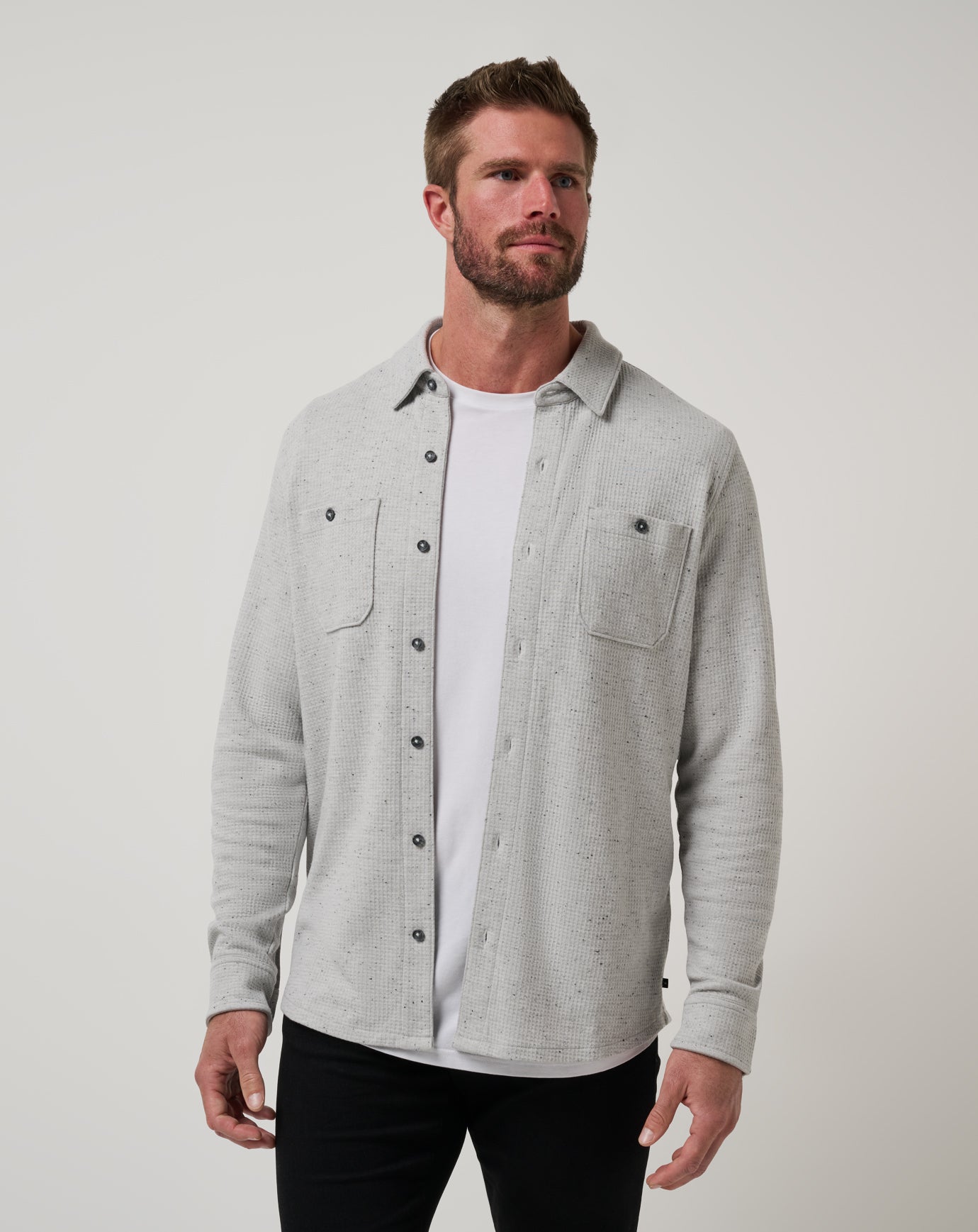 Cloud Waffle Button-Up