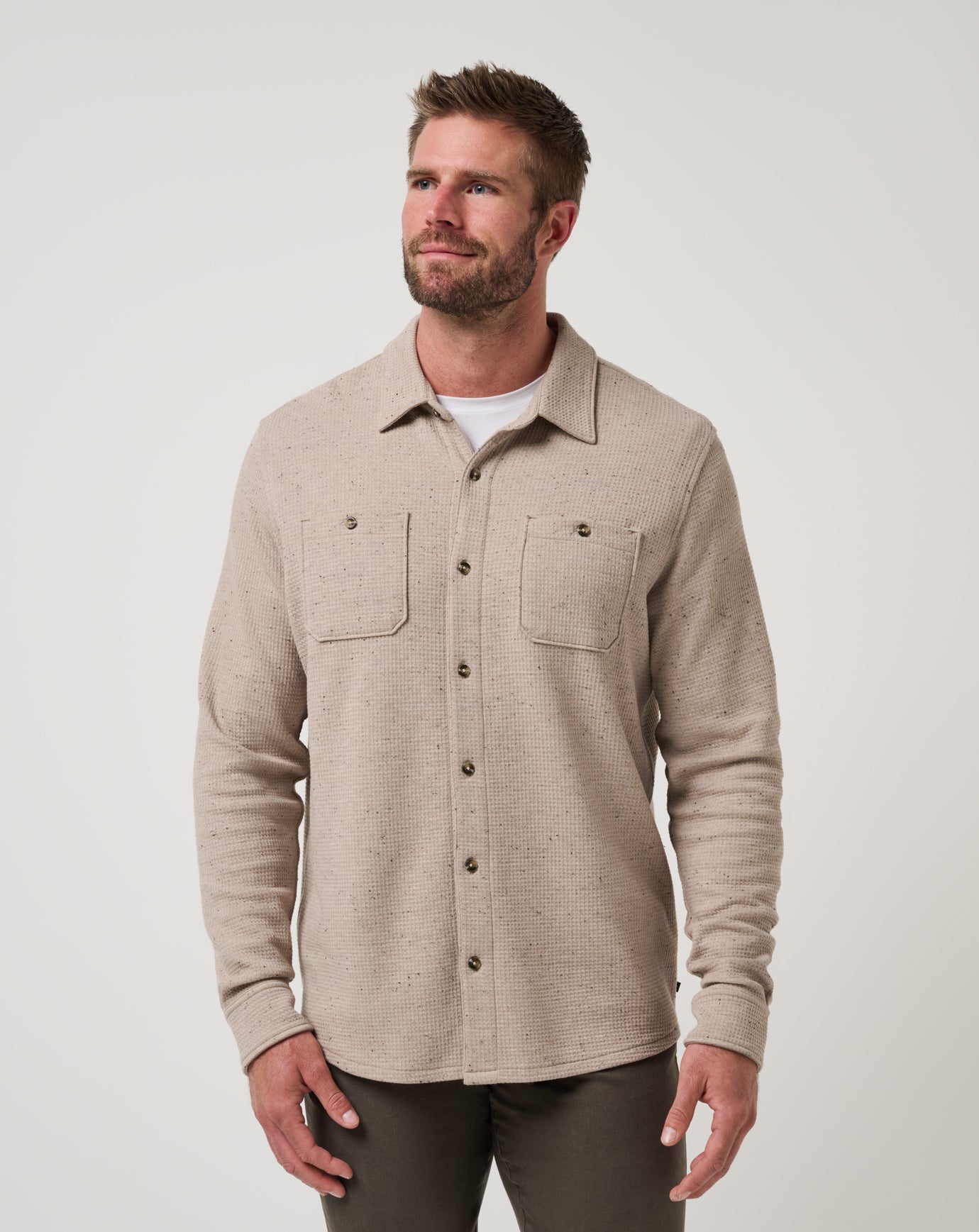 Cloud Waffle Button-Up