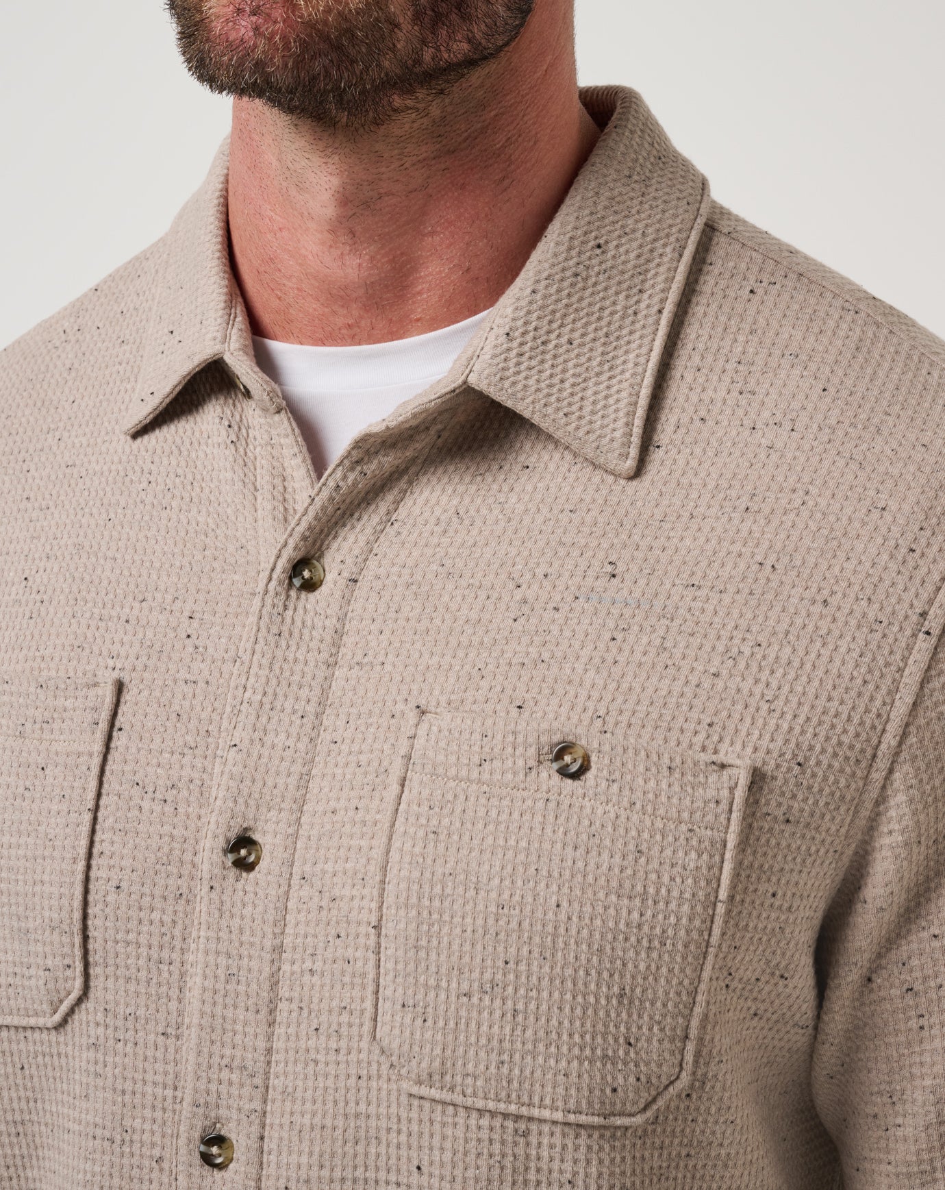 Cloud Waffle Button-Up