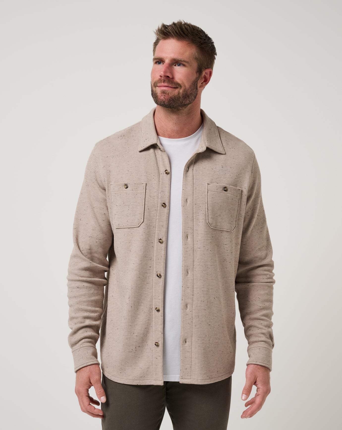 Cloud Waffle Button-Up