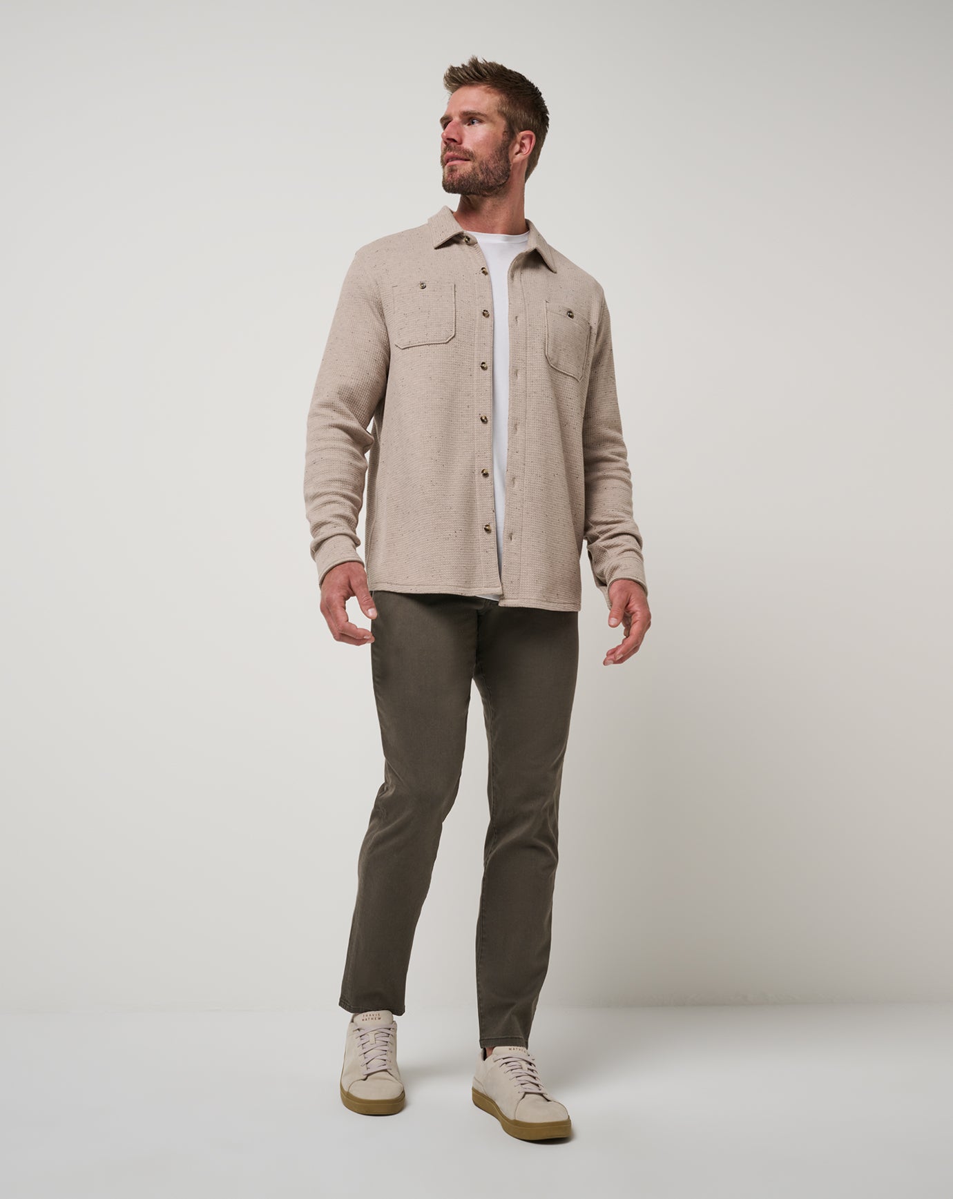 Cloud Waffle Button-Up