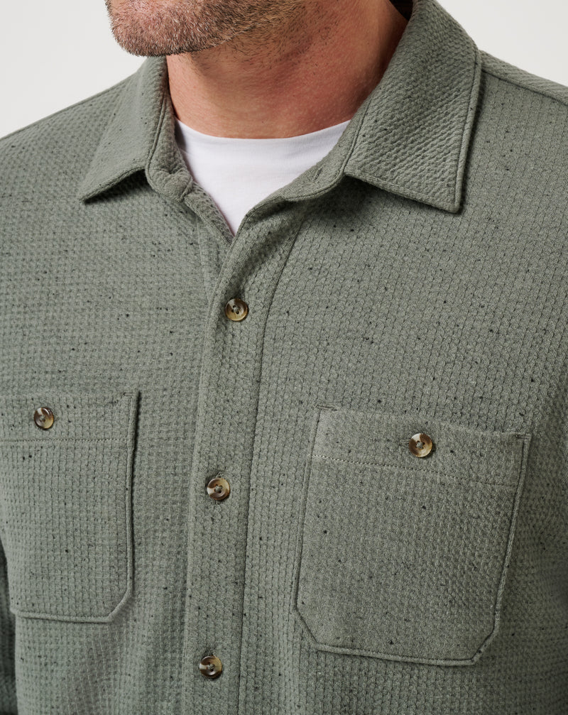 Cloud Waffle Shirt Jacket