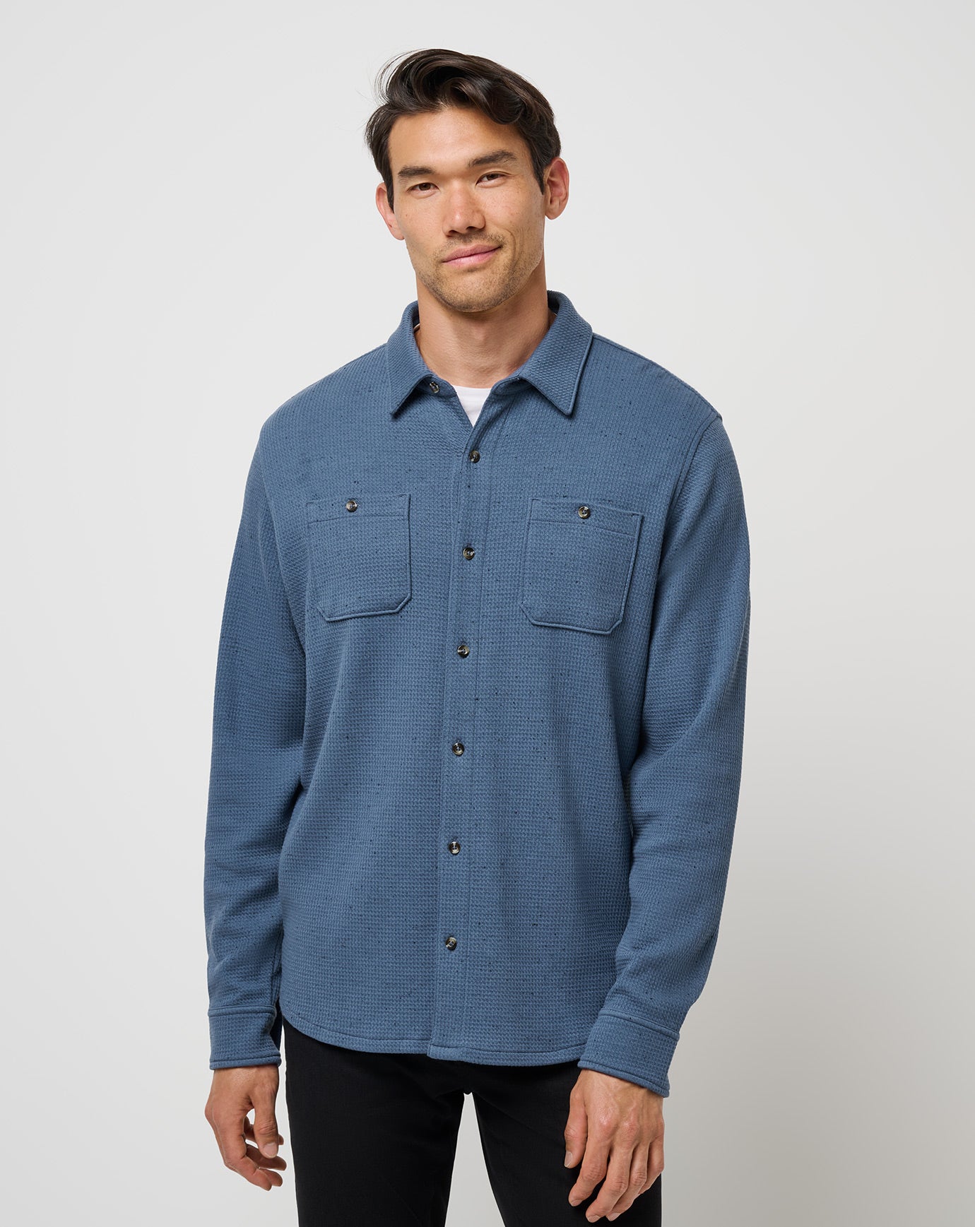 Cloud Waffle Button-Up