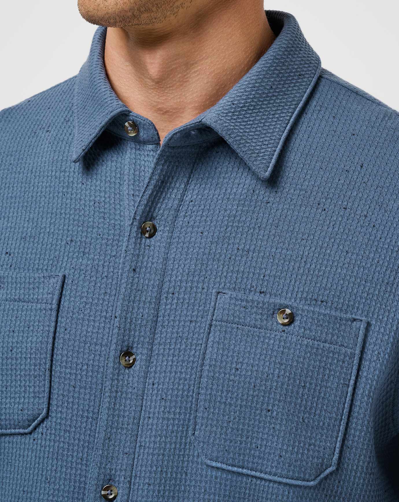 Cloud Waffle Button-Up