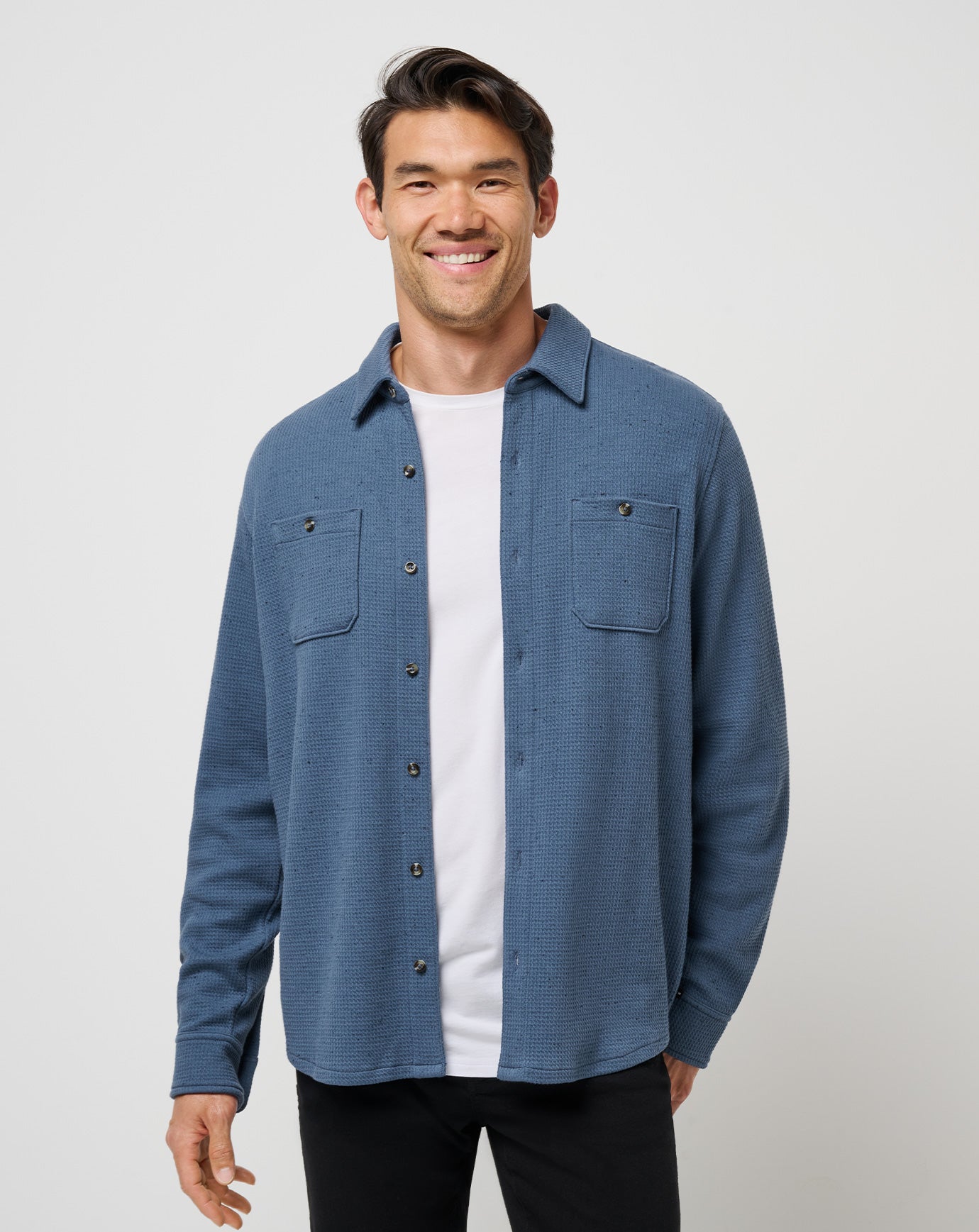 Cloud Waffle Button-Up