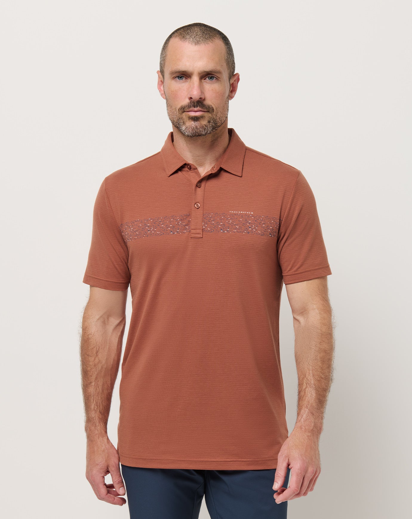 ワンピース Two-Tone Ribbon-Trim Tee The Heater Chest Stripe Polo ∣ TravisMathew