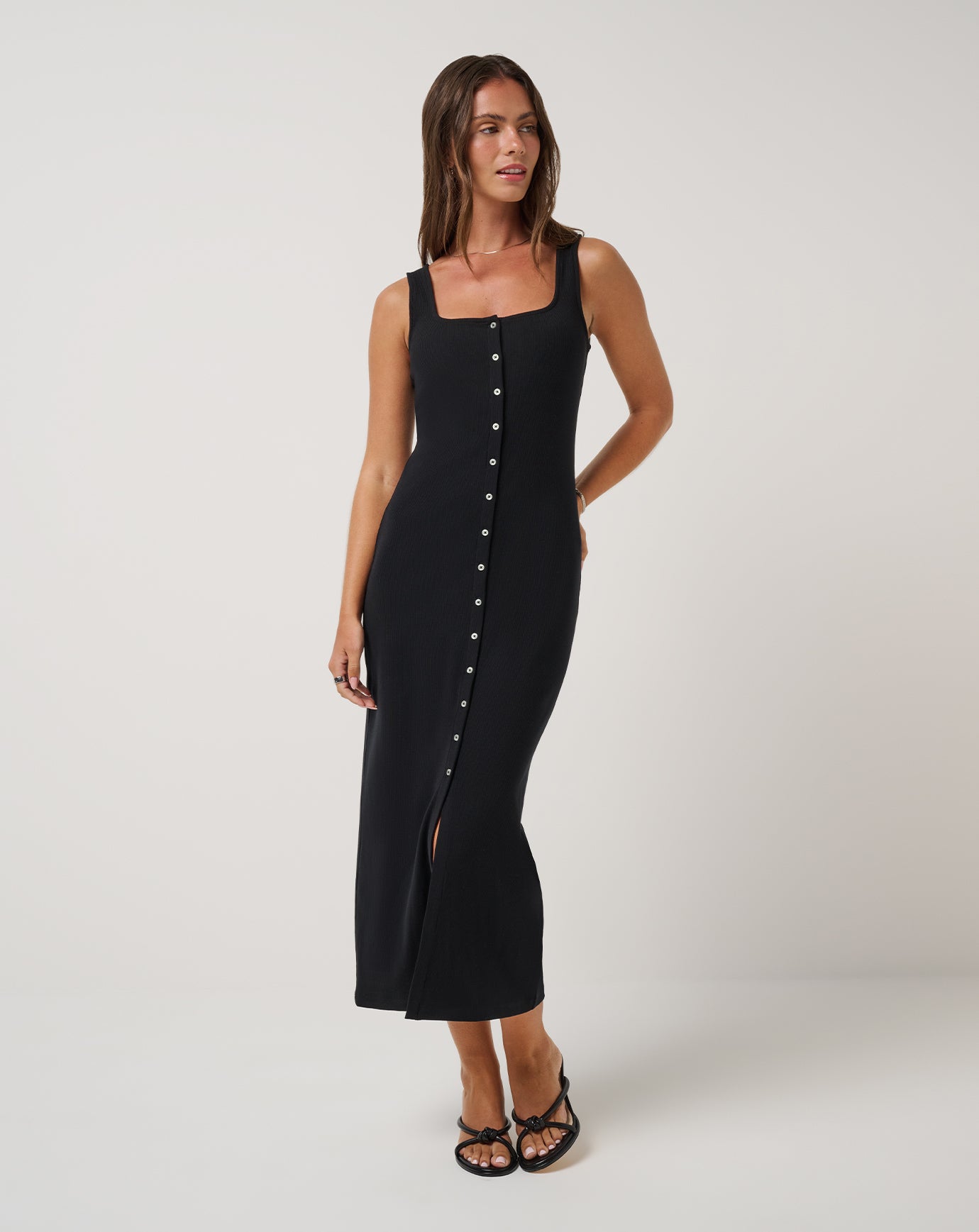 TravisMathew Women's Cloud Rib Button Tank Dress in Mesa, Size Small