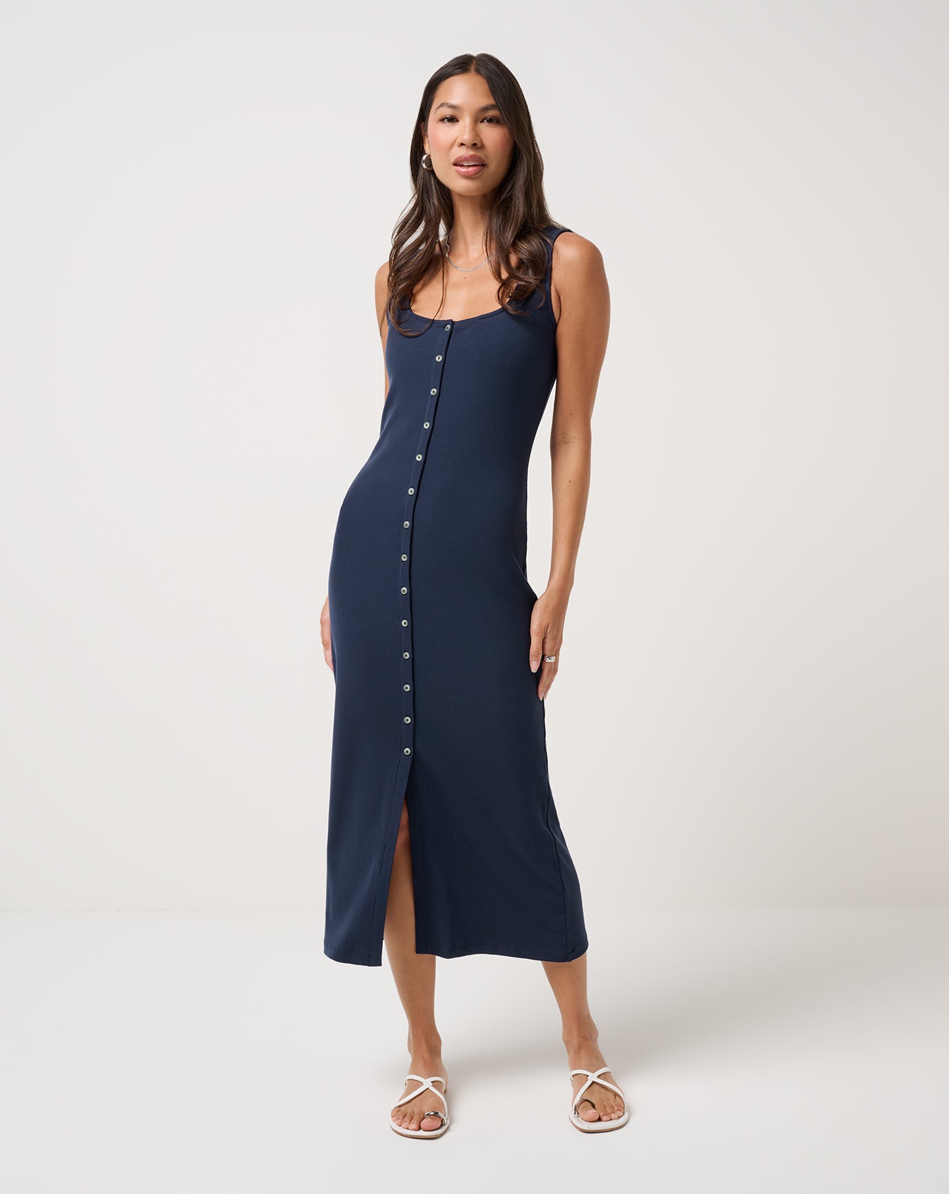 Cloud Rib Button Tank Dress ∣ TravisMathew