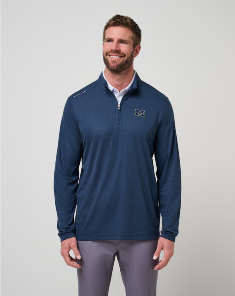 【TravisMathew】美品✨ナイロンスニード ジャケット ネイビー 2XL Michigan Time To Tailgate Quarter Zip ∣ TravisMathew