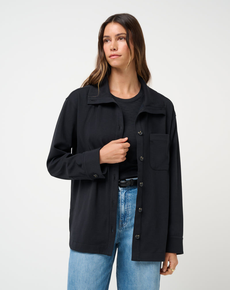 Cloud Fleece Button Down Shacket