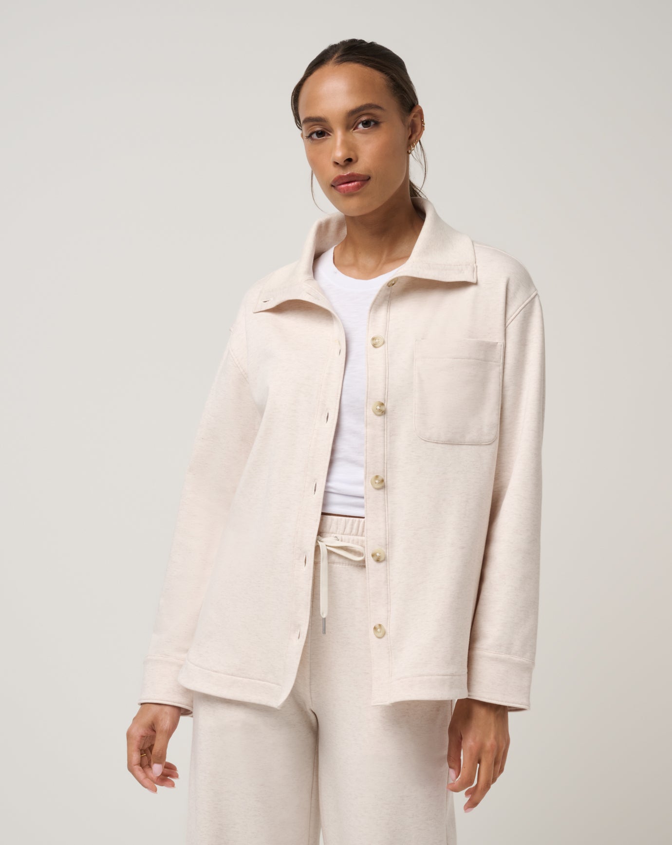 Cloud Fleece Button Down Shacket