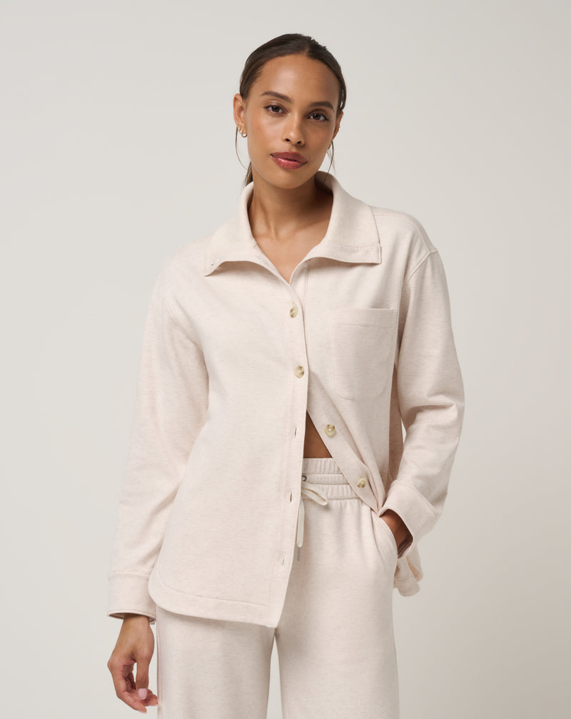 Cloud Fleece Button Down Shacket