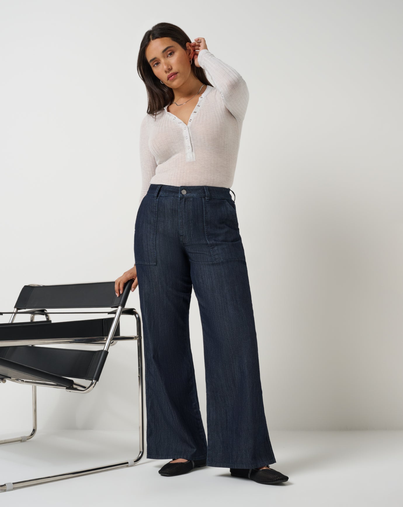 Everyday Patch Pocket Denim Pant